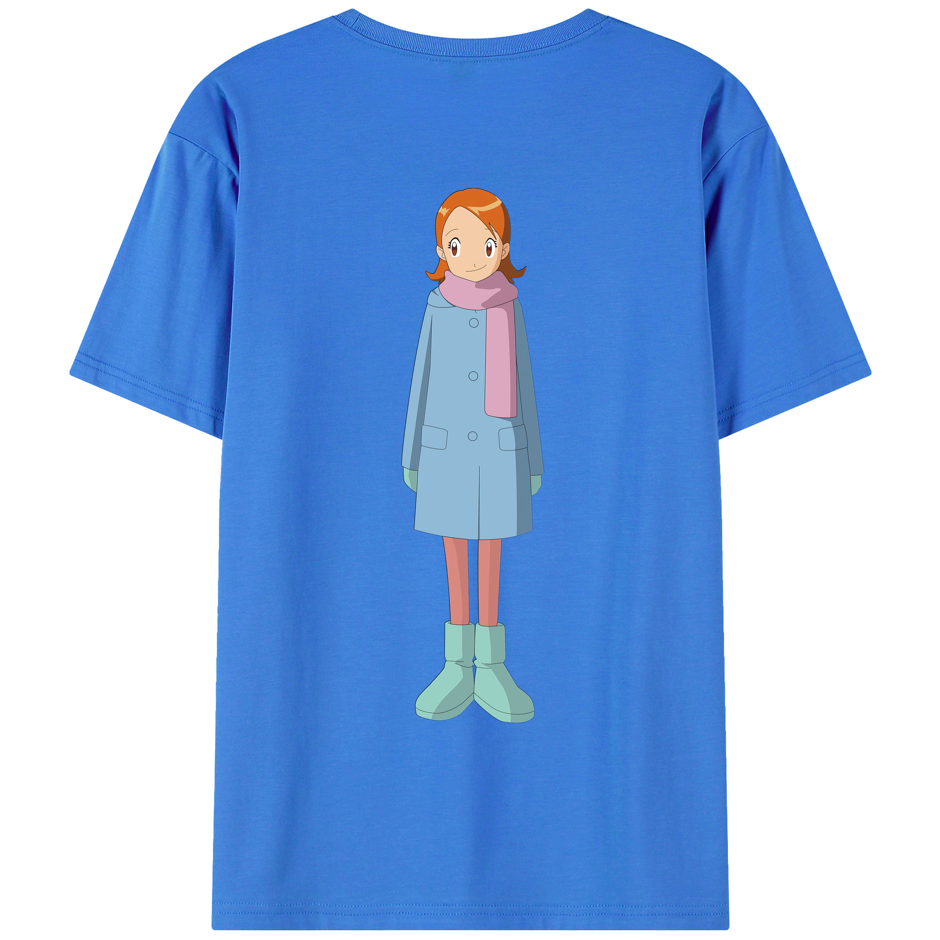 （画像用） Digimon デジタルモンスター/デジモン 綿100％ メンズ半袖Tシャツ（バックプリント） 通気性