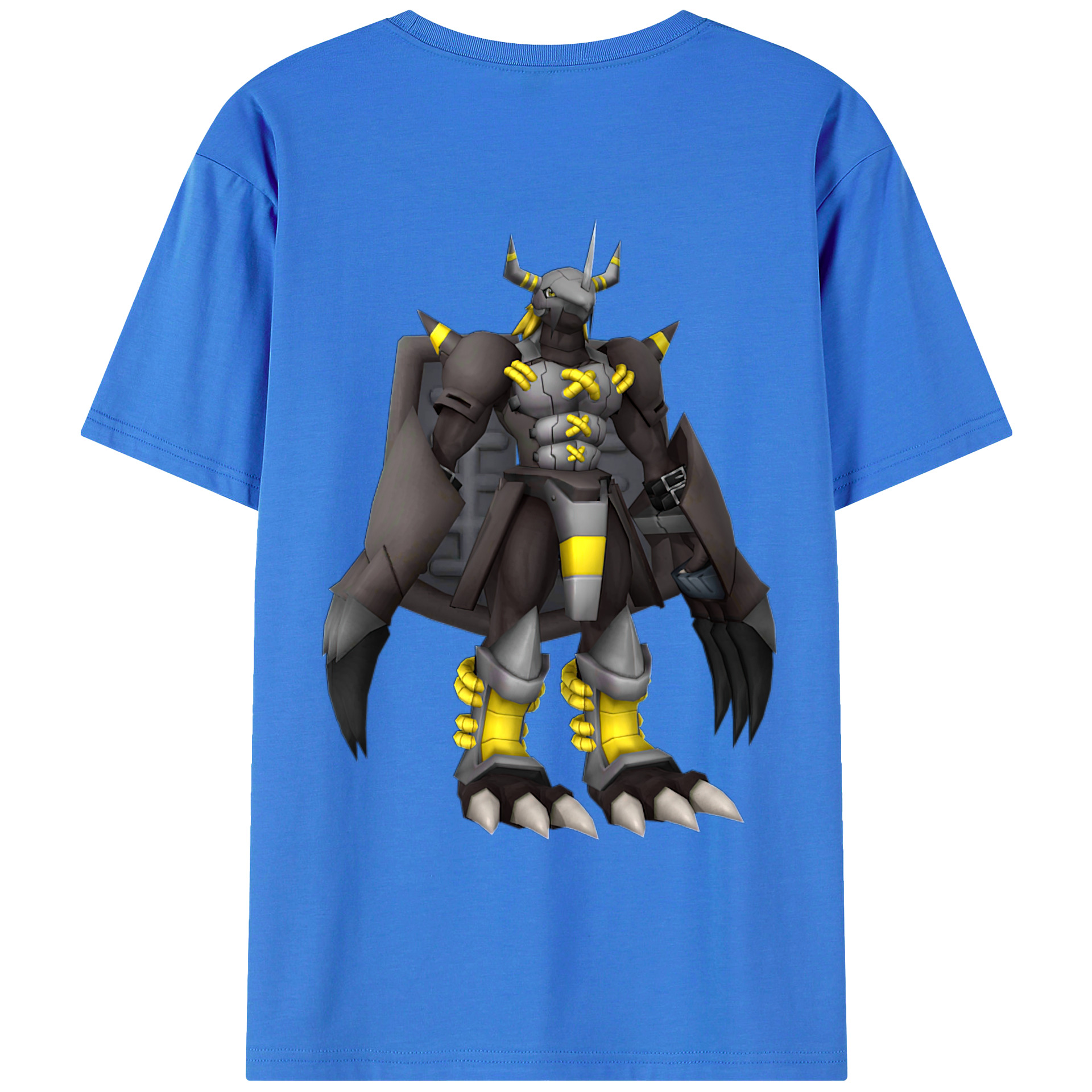 （画像用） Digimon デジタルモンスター/デジモン 綿100％ メンズ半袖Tシャツ（バックプリント） 通気性
