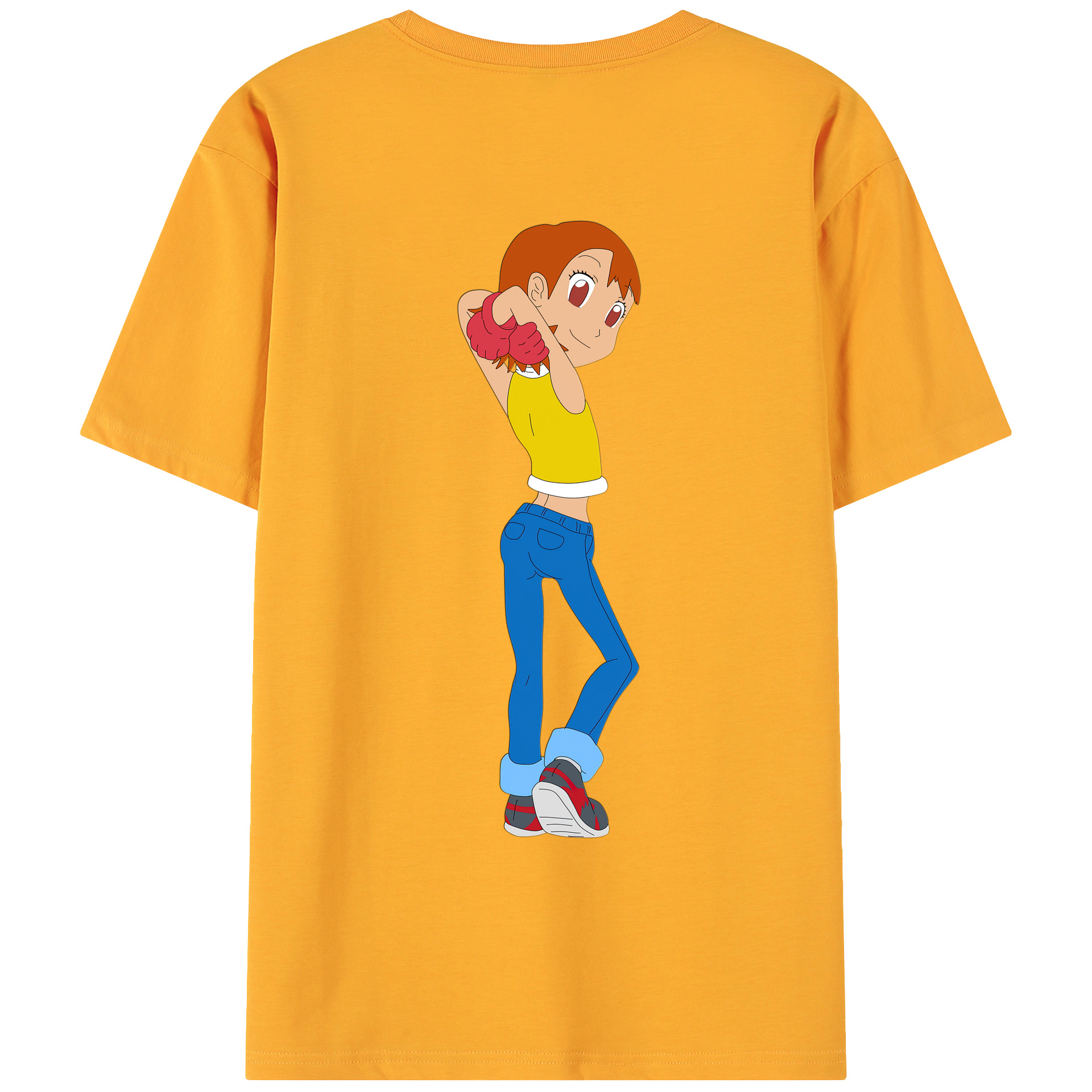 （画像用） Digimon デジタルモンスター/デジモン 綿100％ メンズ半袖Tシャツ（バックプリント） 通気性