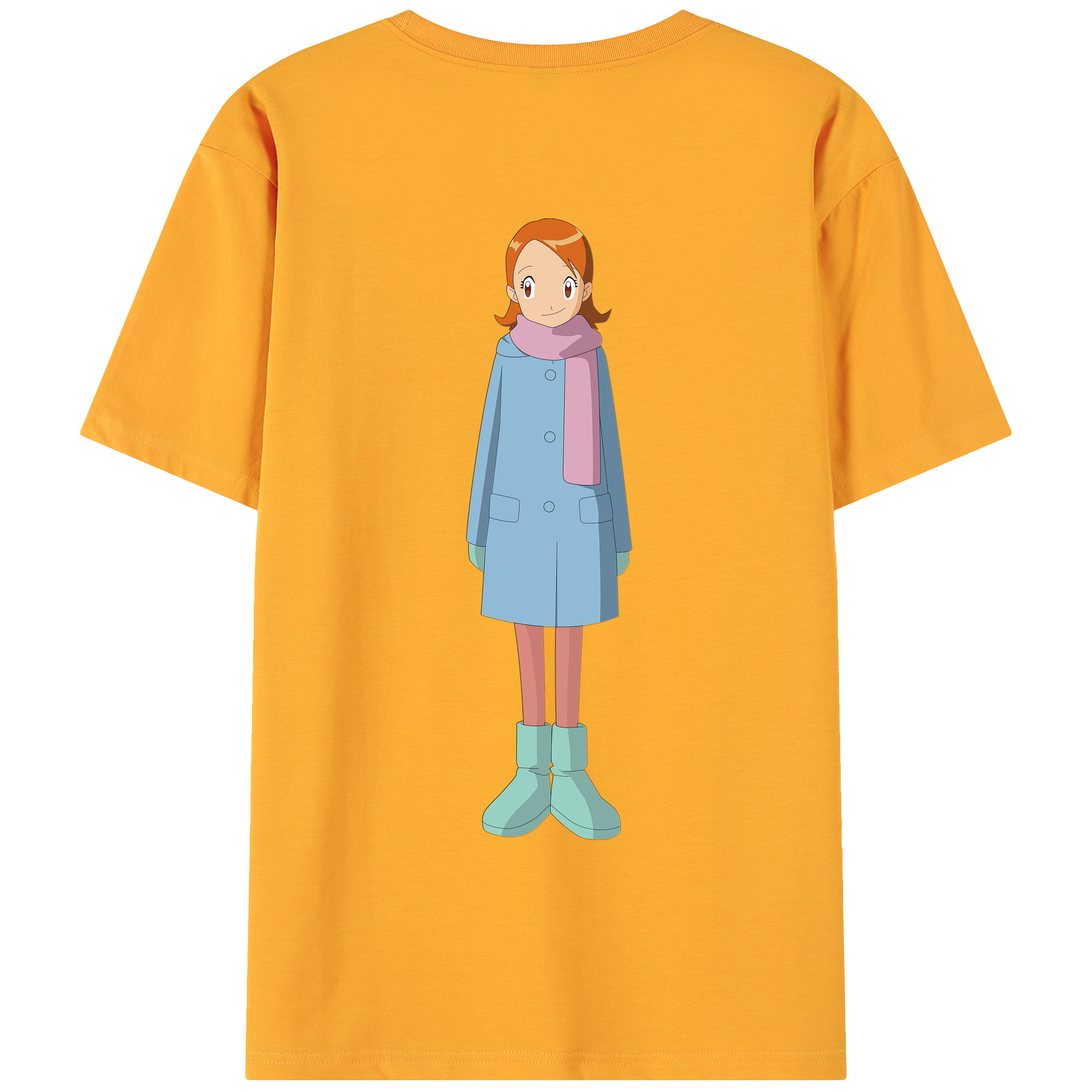 （画像用） Digimon デジタルモンスター/デジモン 綿100％ メンズ半袖Tシャツ（バックプリント） 通気性