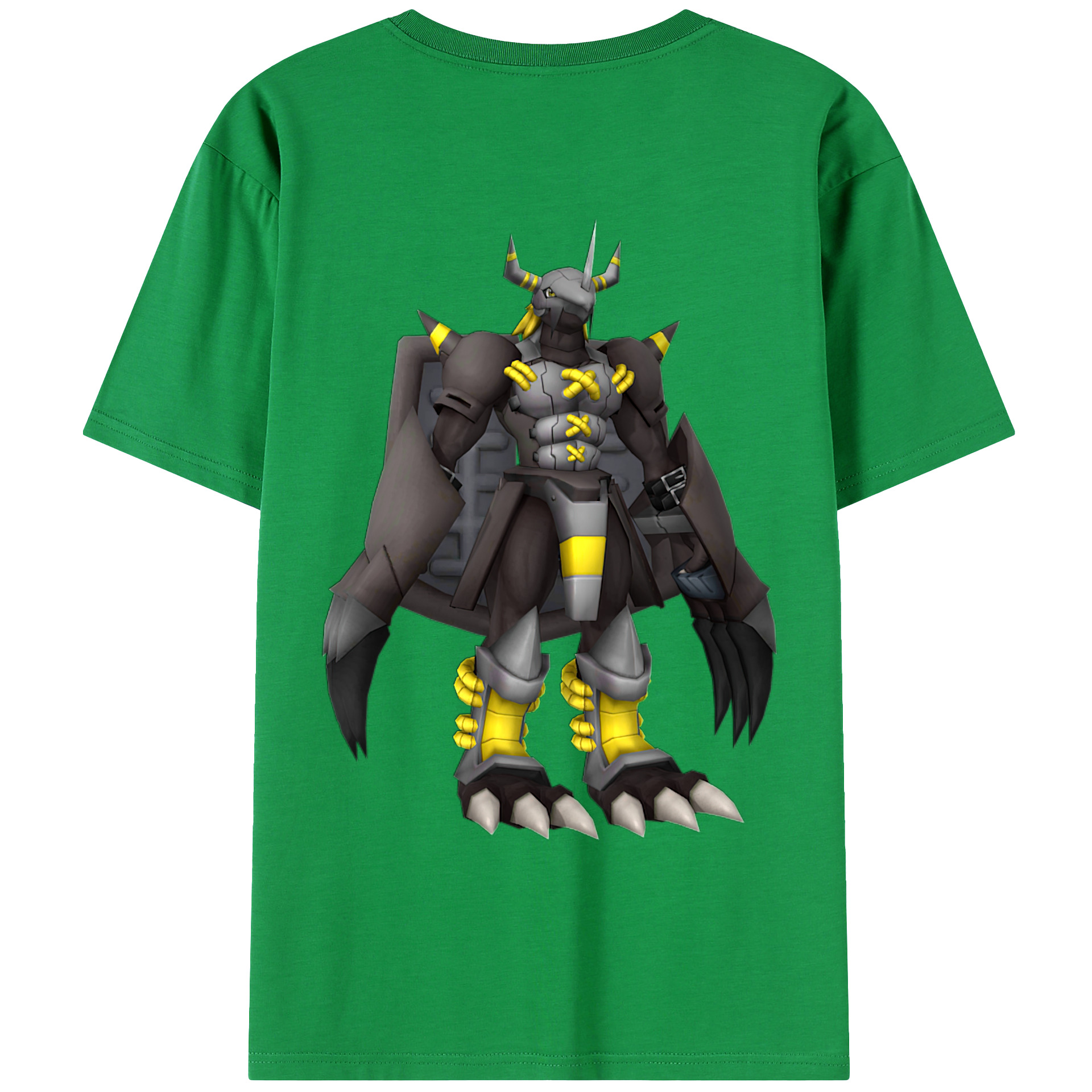 （画像用） Digimon デジタルモンスター/デジモン 綿100％ メンズ半袖Tシャツ（バックプリント） 通気性