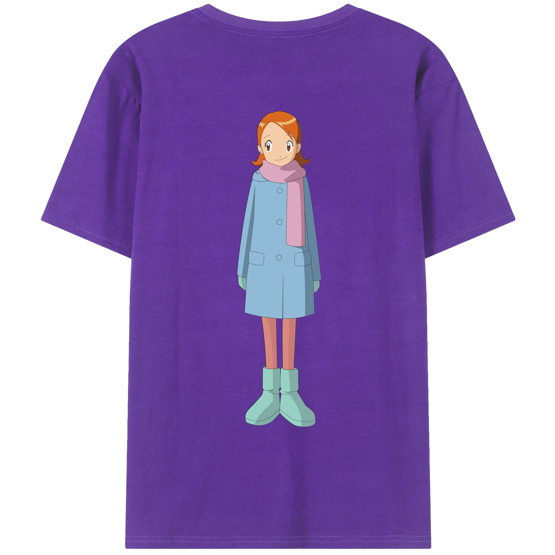 （画像用） Digimon デジタルモンスター/デジモン 綿100％ メンズ半袖Tシャツ（バックプリント） 通気性