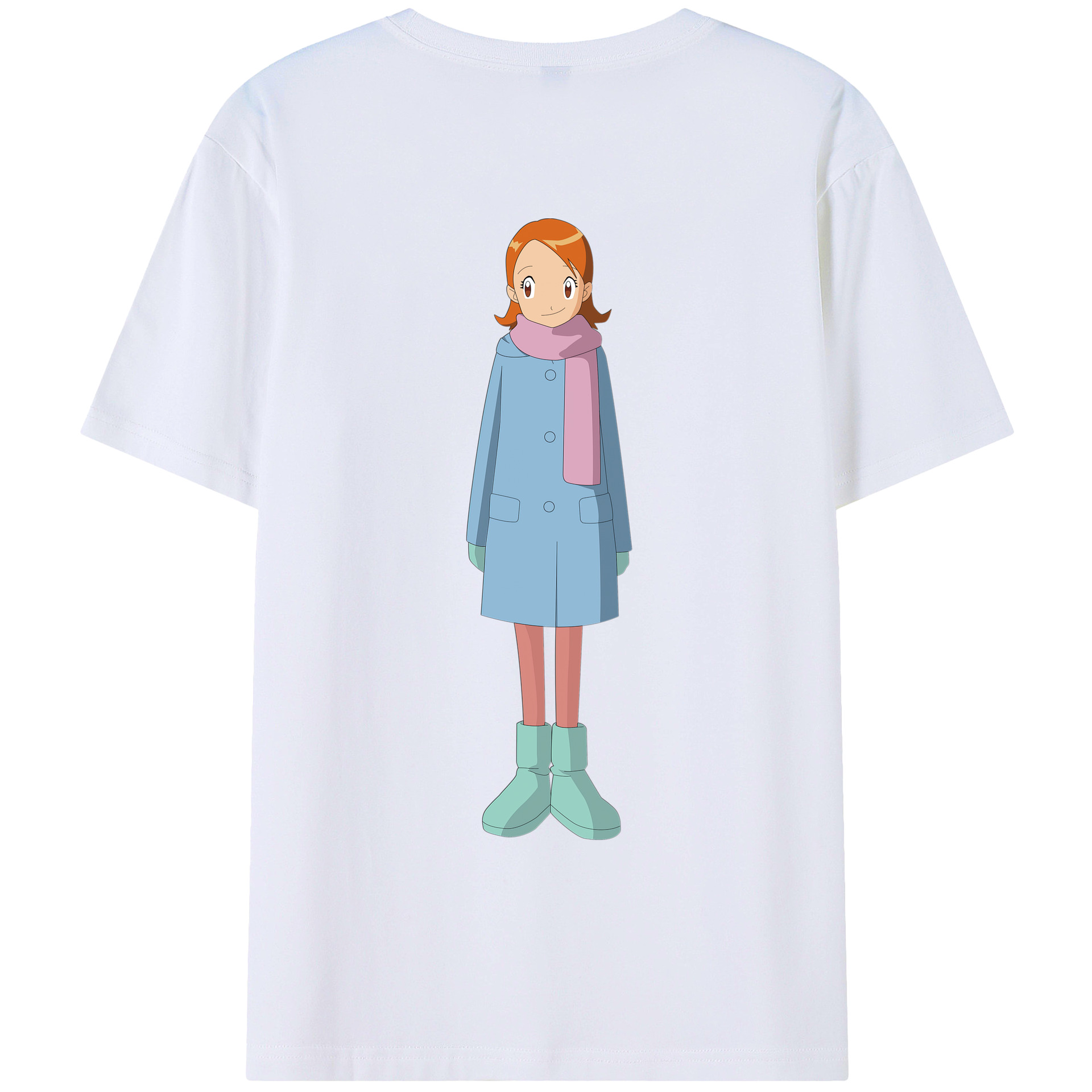 （画像用） Digimon デジタルモンスター/デジモン 綿100％ メンズ半袖Tシャツ（バックプリント） 通気性