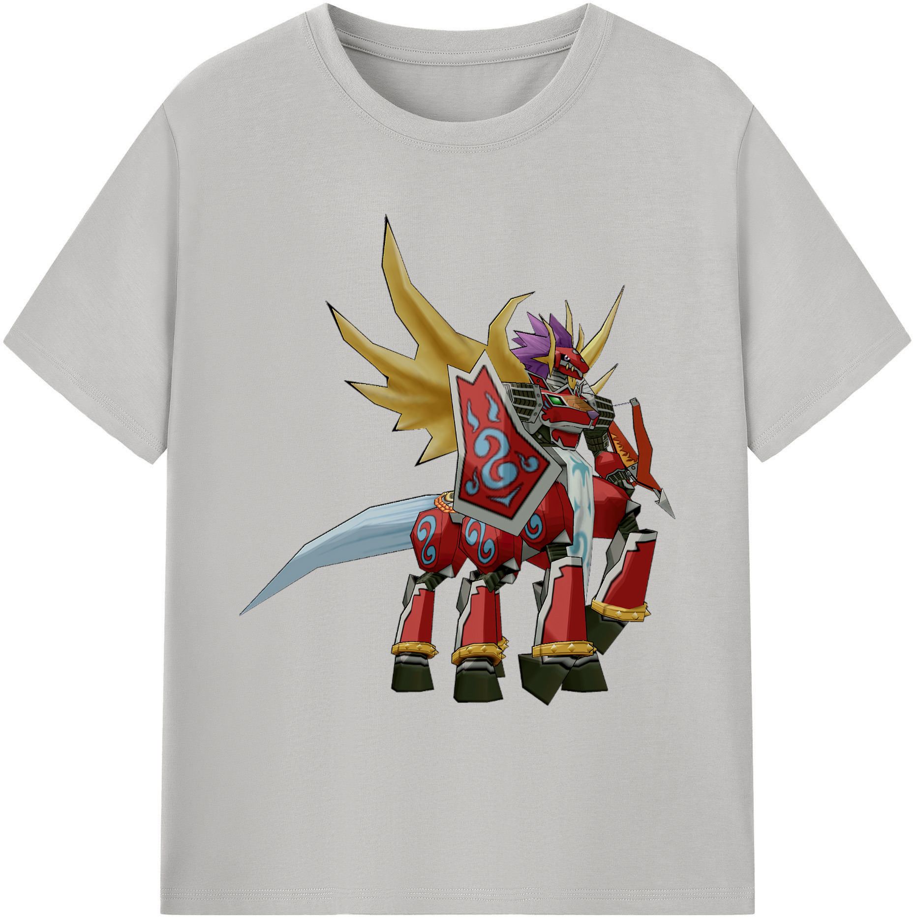 （画像用） Digimon デジタルモンスター/デジモン 綿100％ メンズ半袖Tシャツ｜肌触りやわらか＆通気性