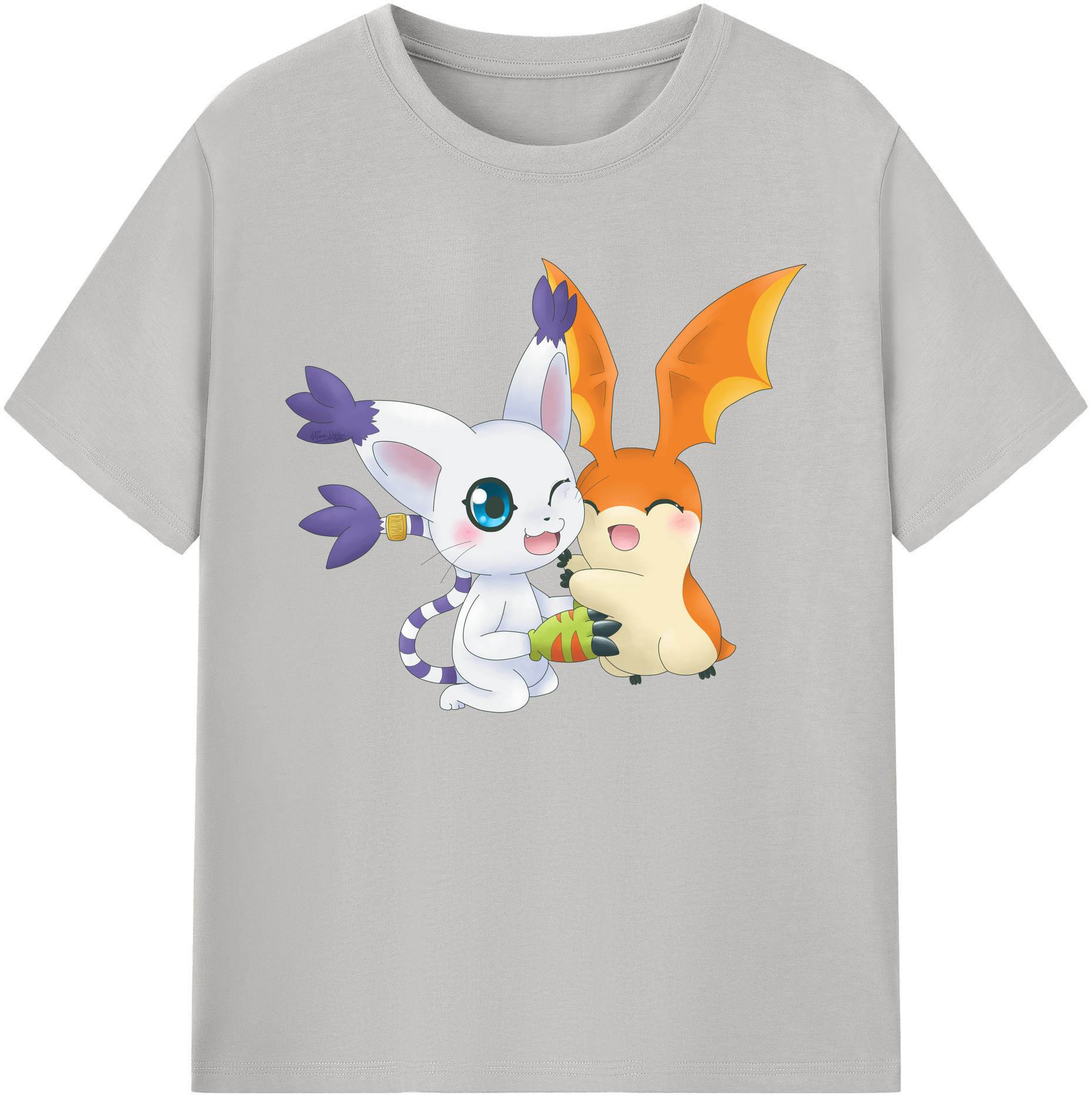 （画像用） Digimon デジタルモンスター/デジモン 綿100％ メンズ半袖Tシャツ｜肌触りやわらか＆通気性