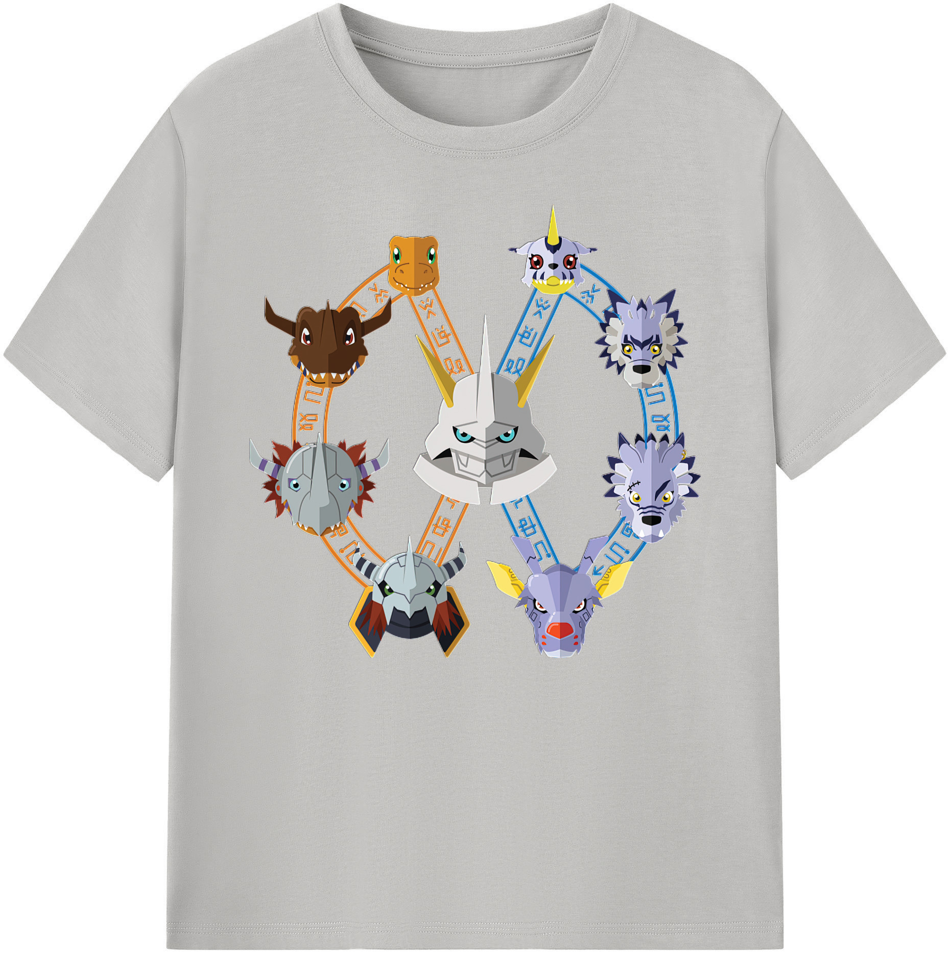 （画像用） Digimon デジタルモンスター/デジモン 綿100％ メンズ半袖Tシャツ｜肌触りやわらか＆通気性