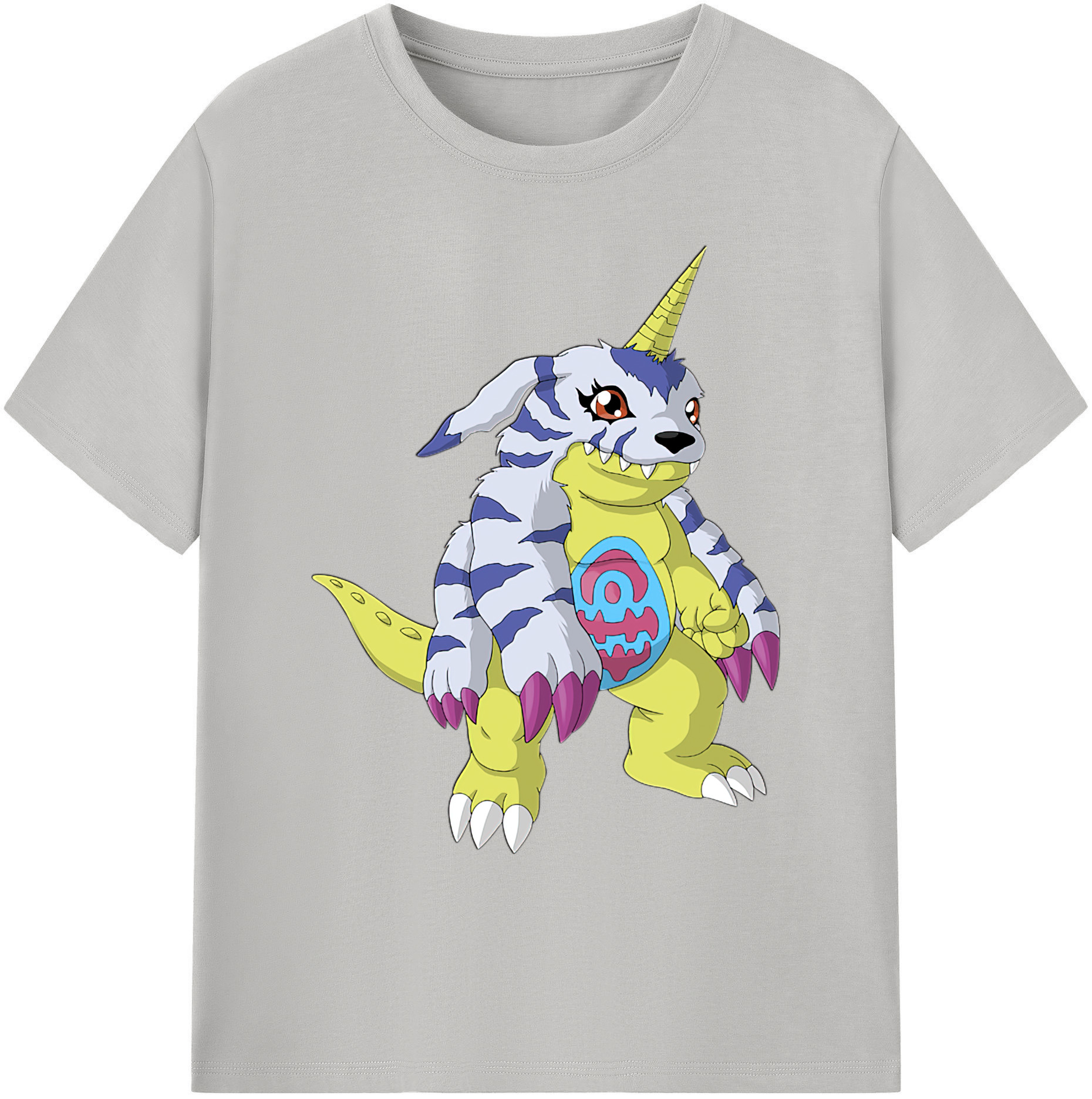 （画像用） Digimon デジタルモンスター/デジモン 綿100％ メンズ半袖Tシャツ｜肌触りやわらか＆通気性