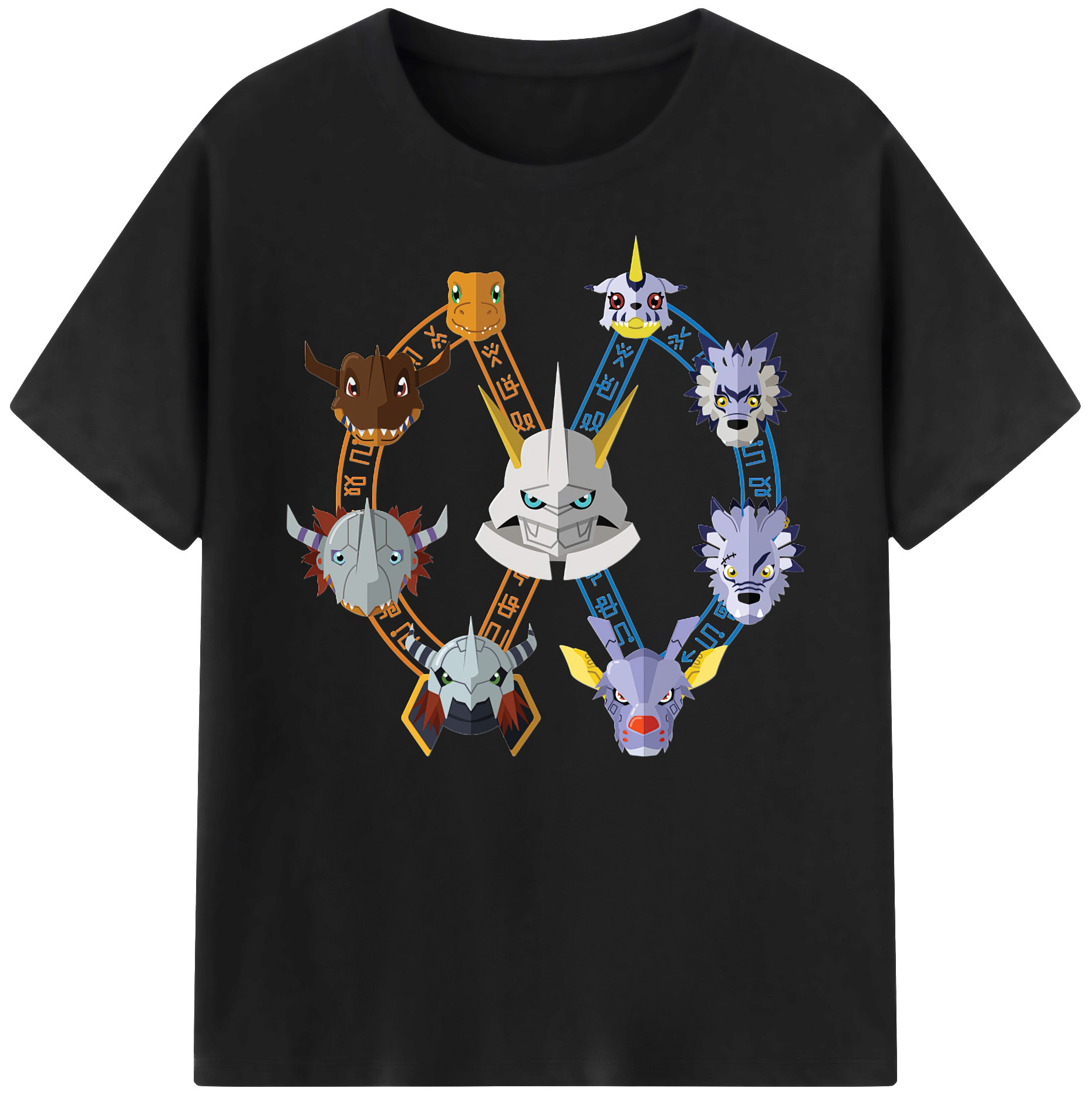 （画像用） Digimon デジタルモンスター/デジモン 綿100％ メンズ半袖Tシャツ｜肌触りやわらか＆通気性