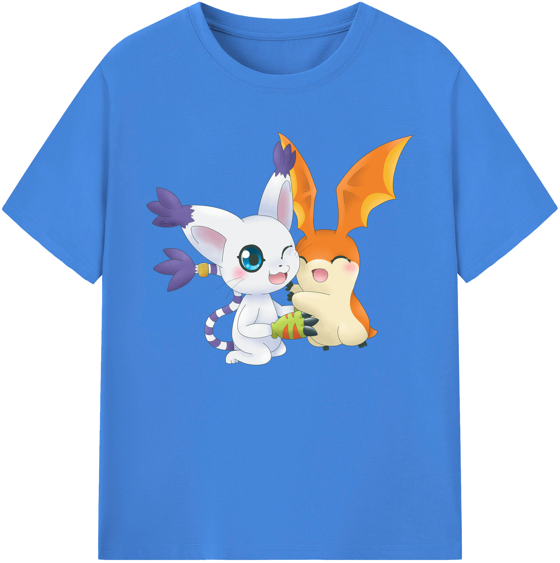 （画像用） Digimon デジタルモンスター/デジモン 綿100％ メンズ半袖Tシャツ｜肌触りやわらか＆通気性
