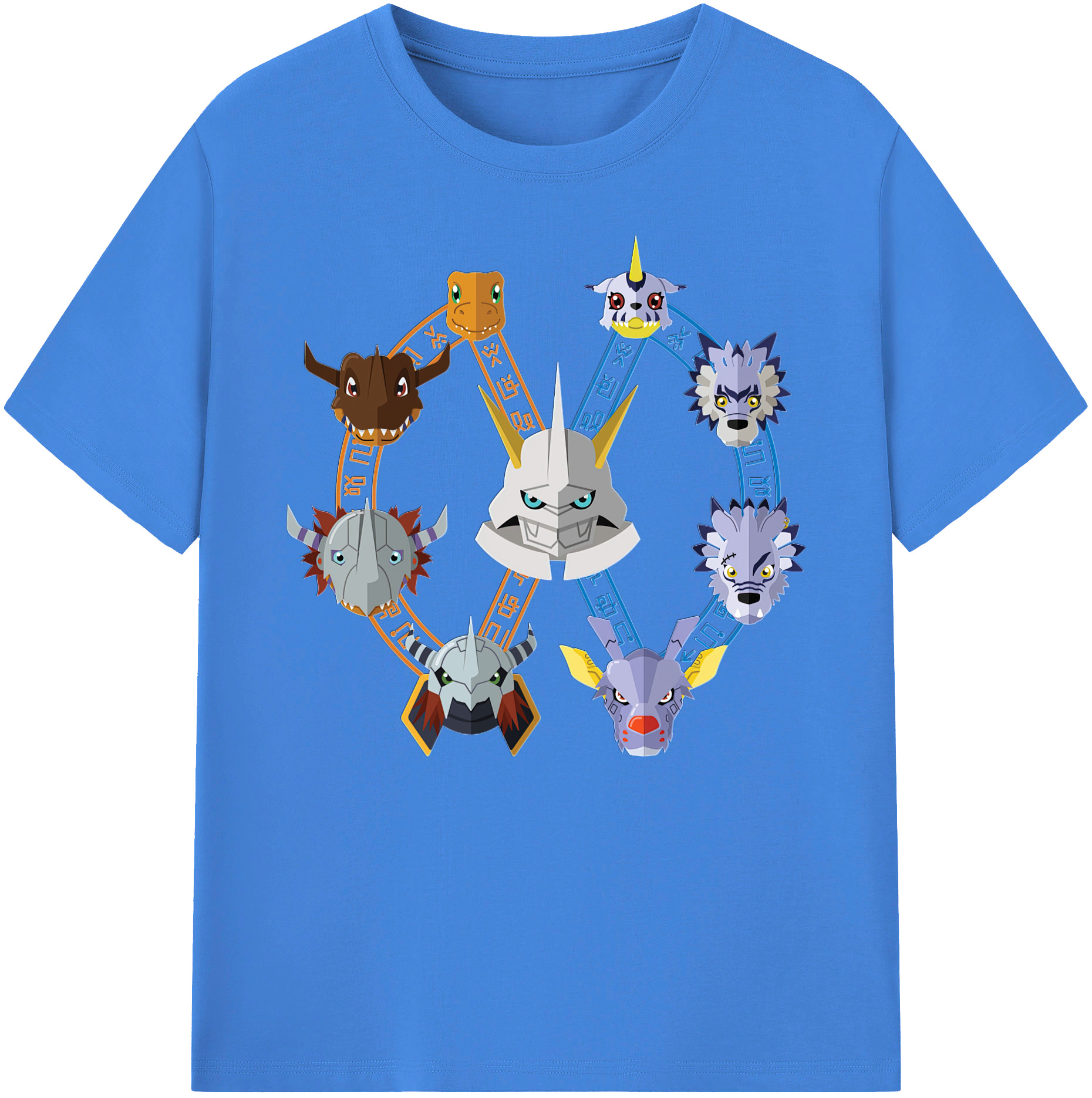 （画像用） Digimon デジタルモンスター/デジモン 綿100％ メンズ半袖Tシャツ｜肌触りやわらか＆通気性