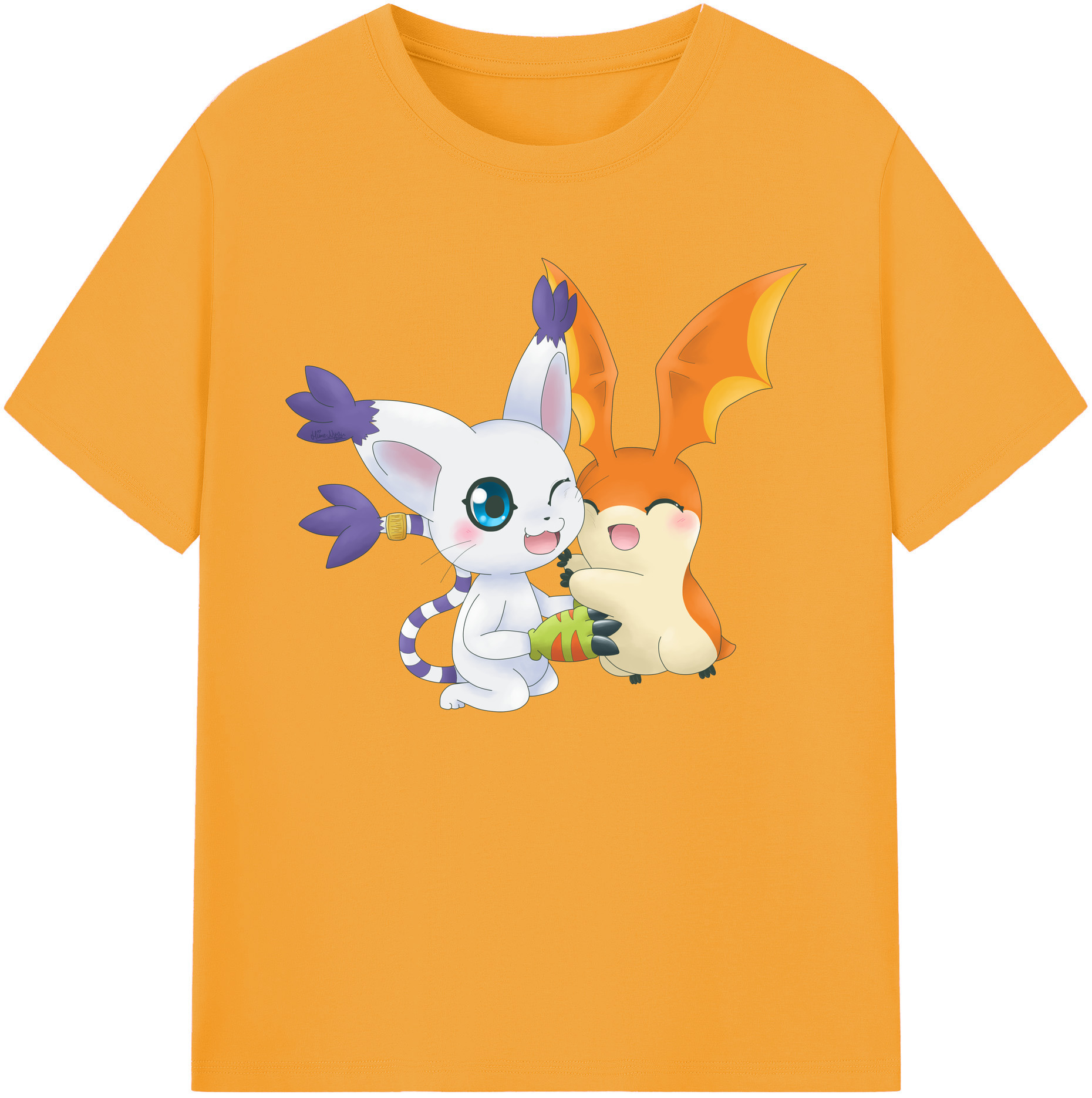 （画像用） Digimon デジタルモンスター/デジモン 綿100％ メンズ半袖Tシャツ｜肌触りやわらか＆通気性
