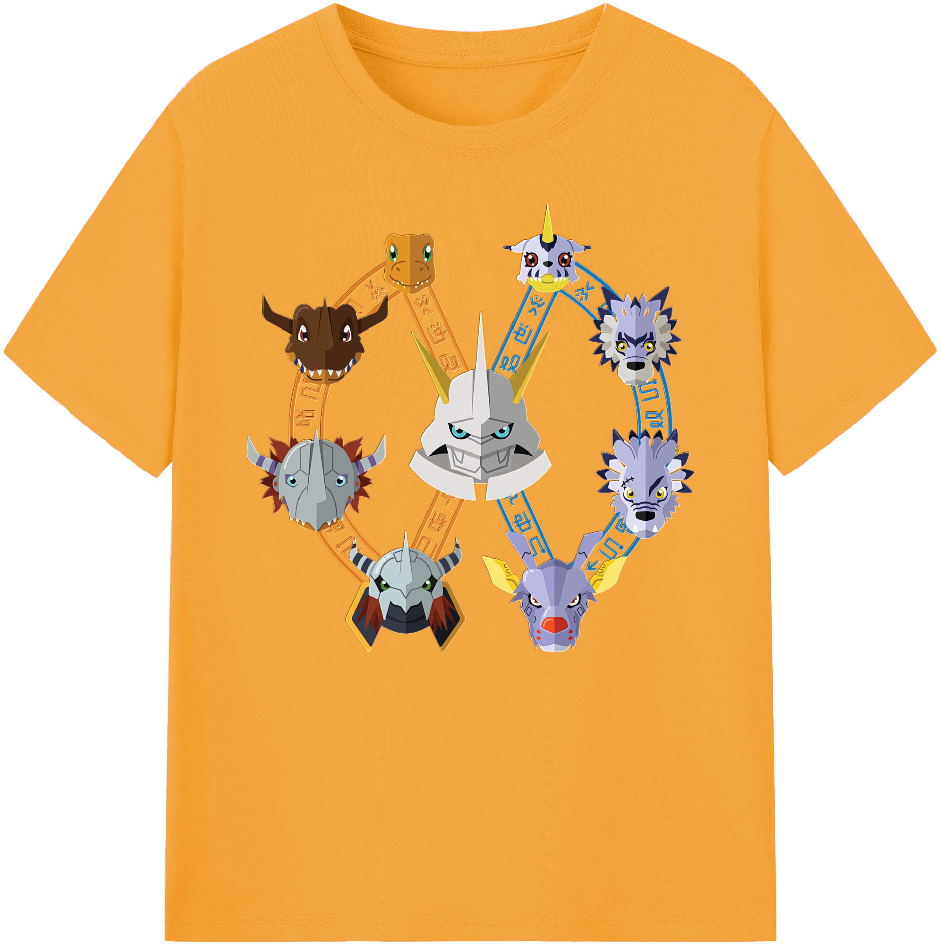 （画像用） Digimon デジタルモンスター/デジモン 綿100％ メンズ半袖Tシャツ｜肌触りやわらか＆通気性