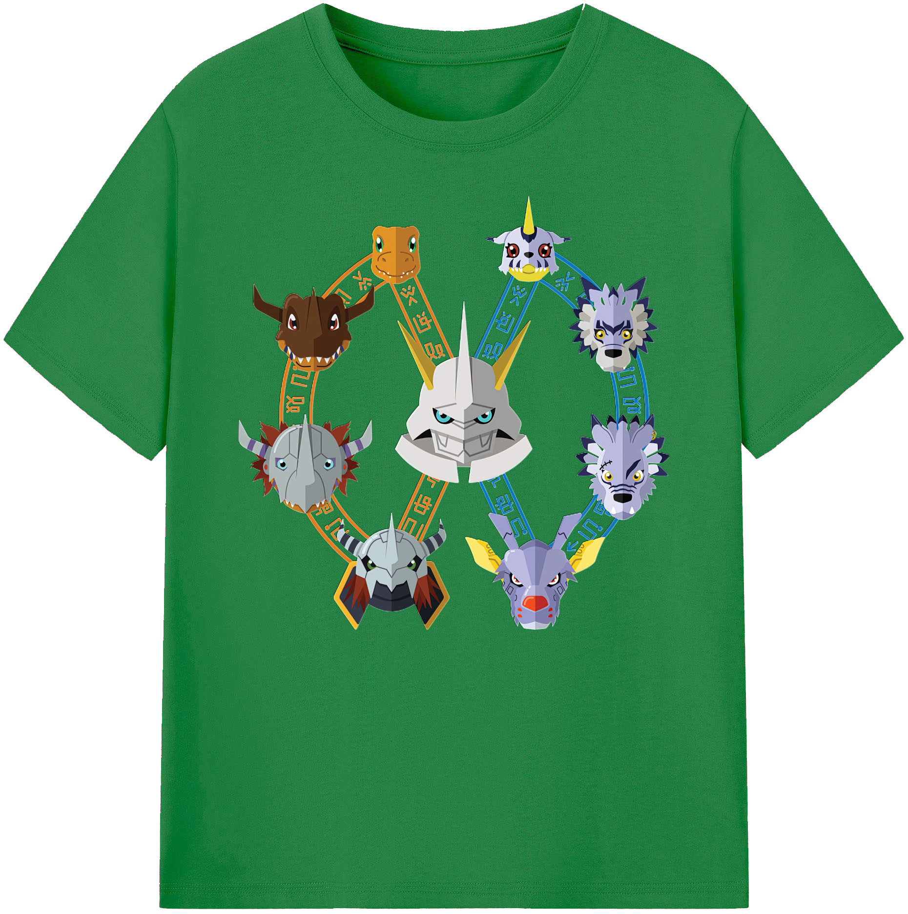 （画像用） Digimon デジタルモンスター/デジモン 綿100％ メンズ半袖Tシャツ｜肌触りやわらか＆通気性