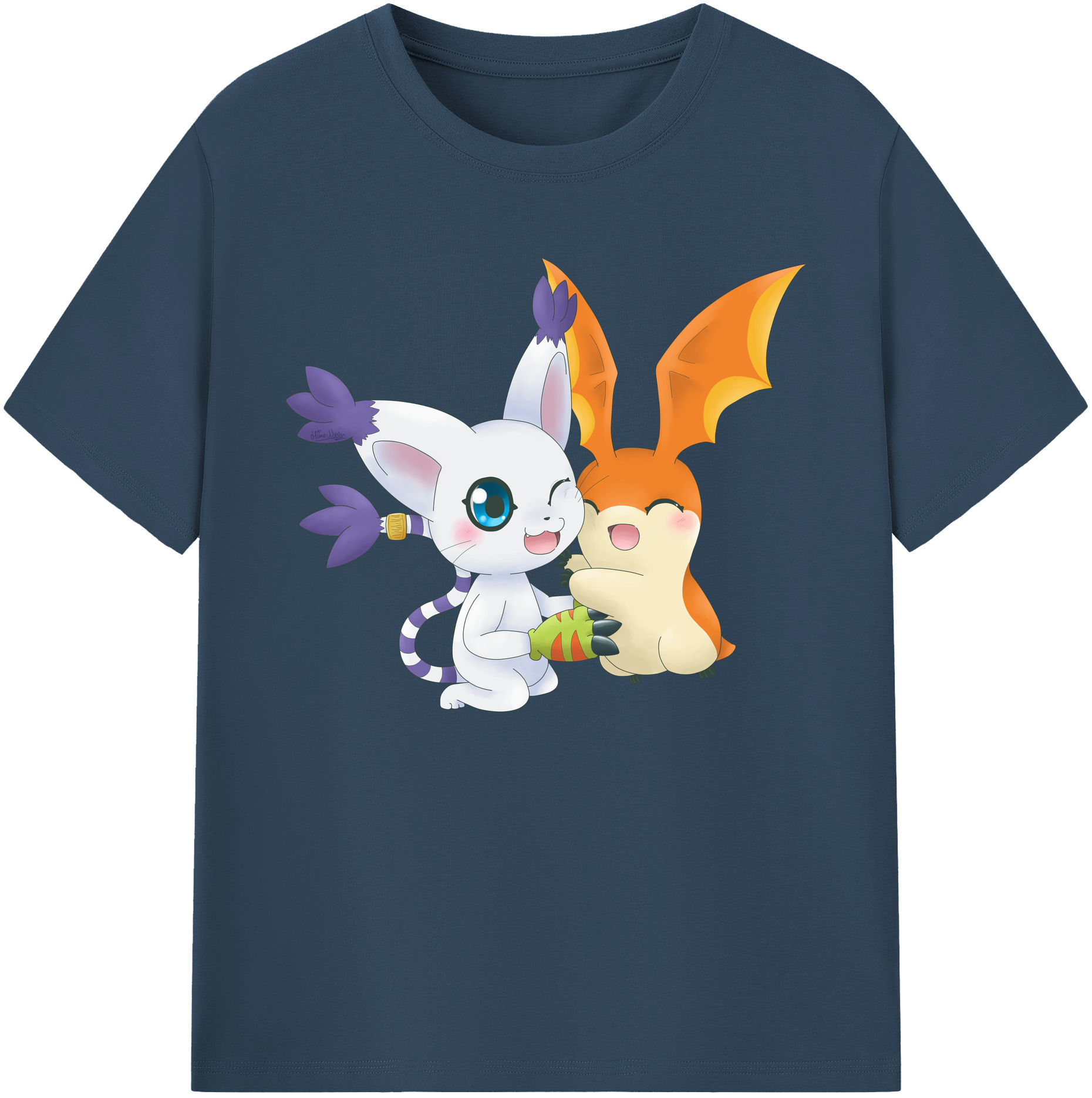 （画像用） Digimon デジタルモンスター/デジモン 綿100％ メンズ半袖Tシャツ｜肌触りやわらか＆通気性