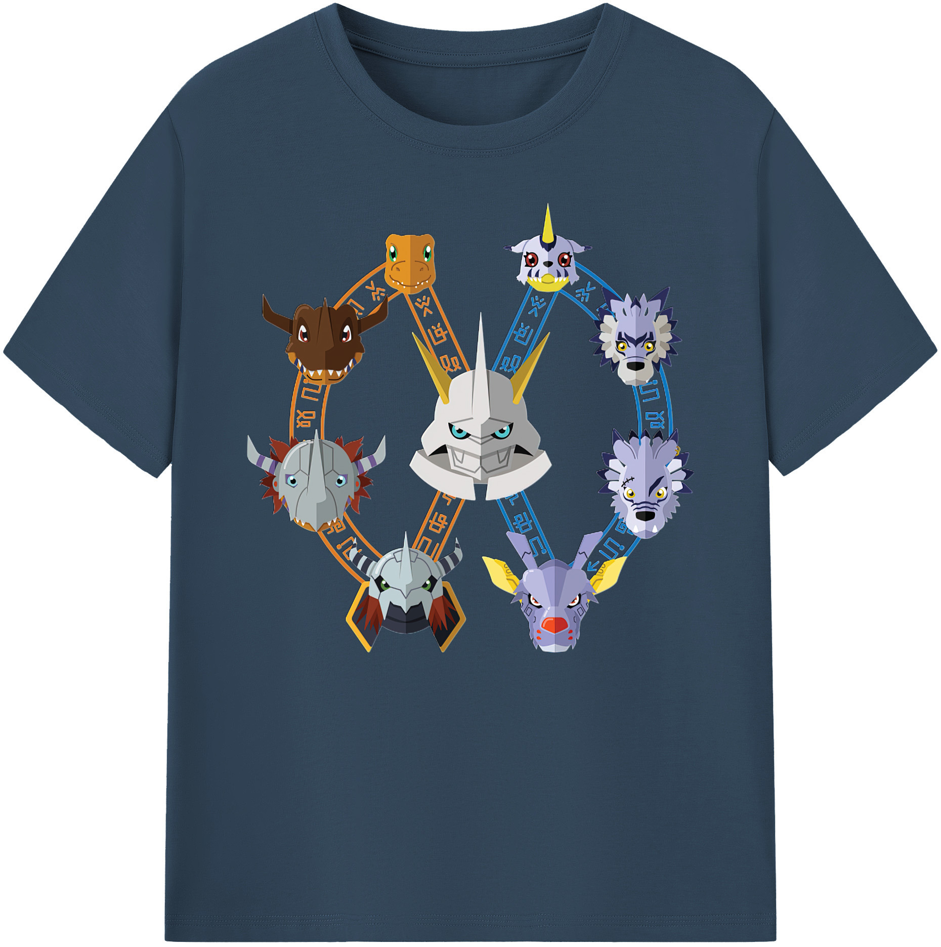 （画像用） Digimon デジタルモンスター/デジモン 綿100％ メンズ半袖Tシャツ｜肌触りやわらか＆通気性