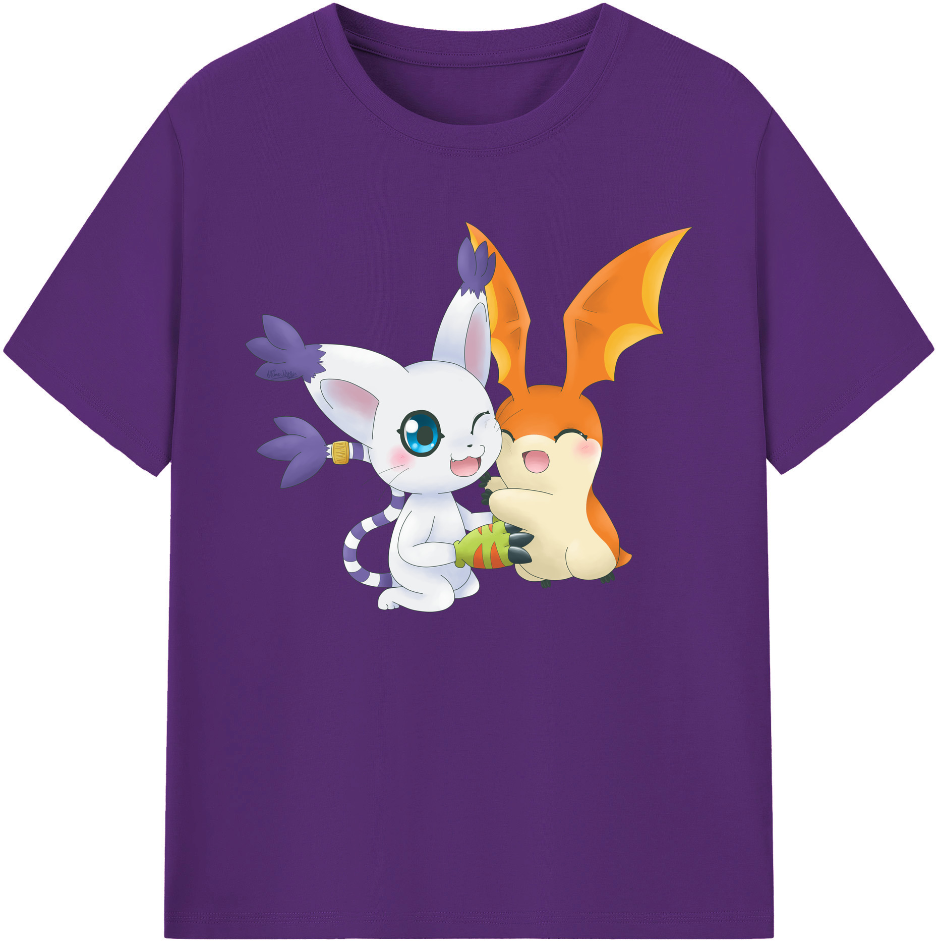 （画像用） Digimon デジタルモンスター/デジモン 綿100％ メンズ半袖Tシャツ｜肌触りやわらか＆通気性