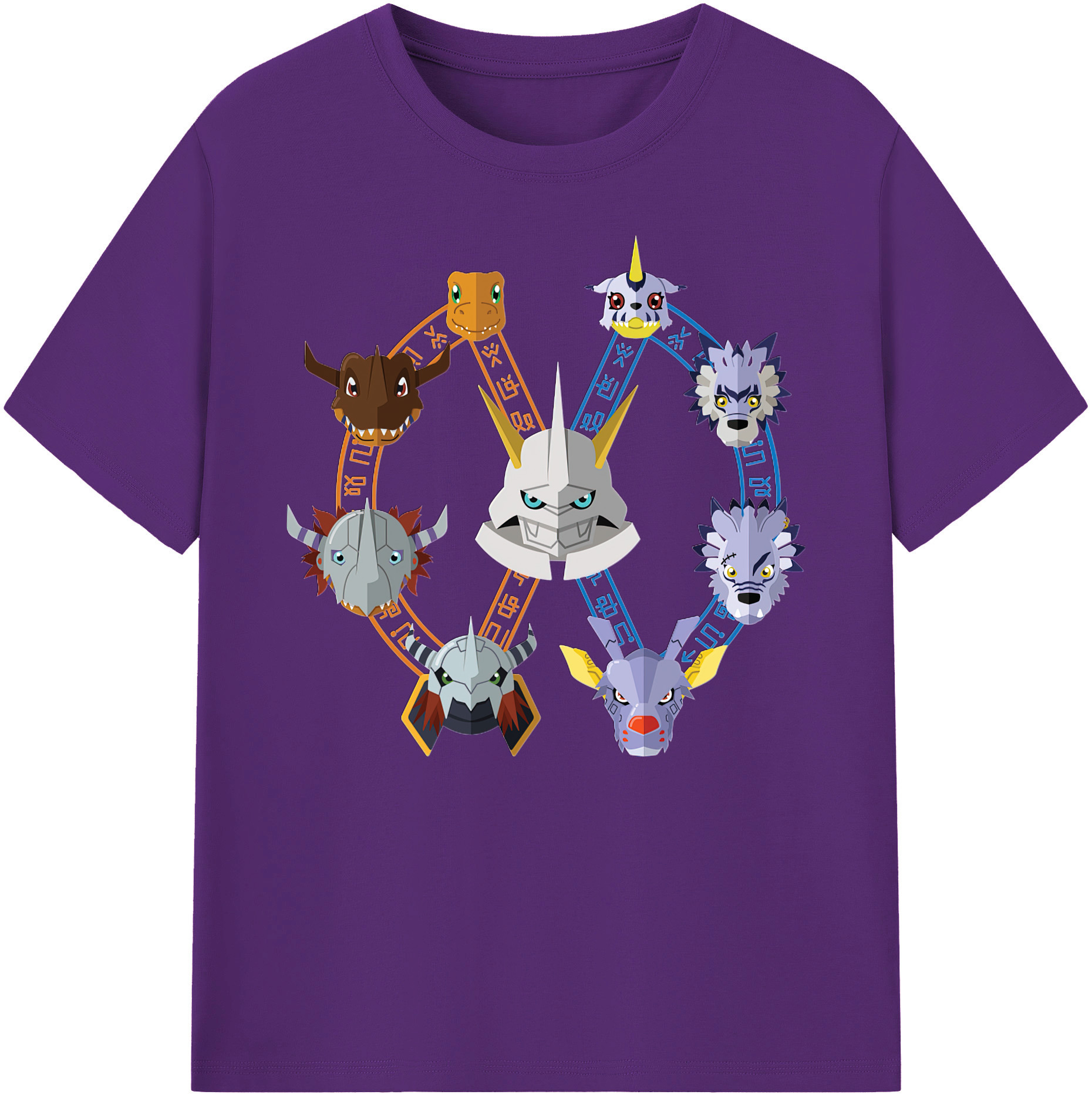 （画像用） Digimon デジタルモンスター/デジモン 綿100％ メンズ半袖Tシャツ｜肌触りやわらか＆通気性
