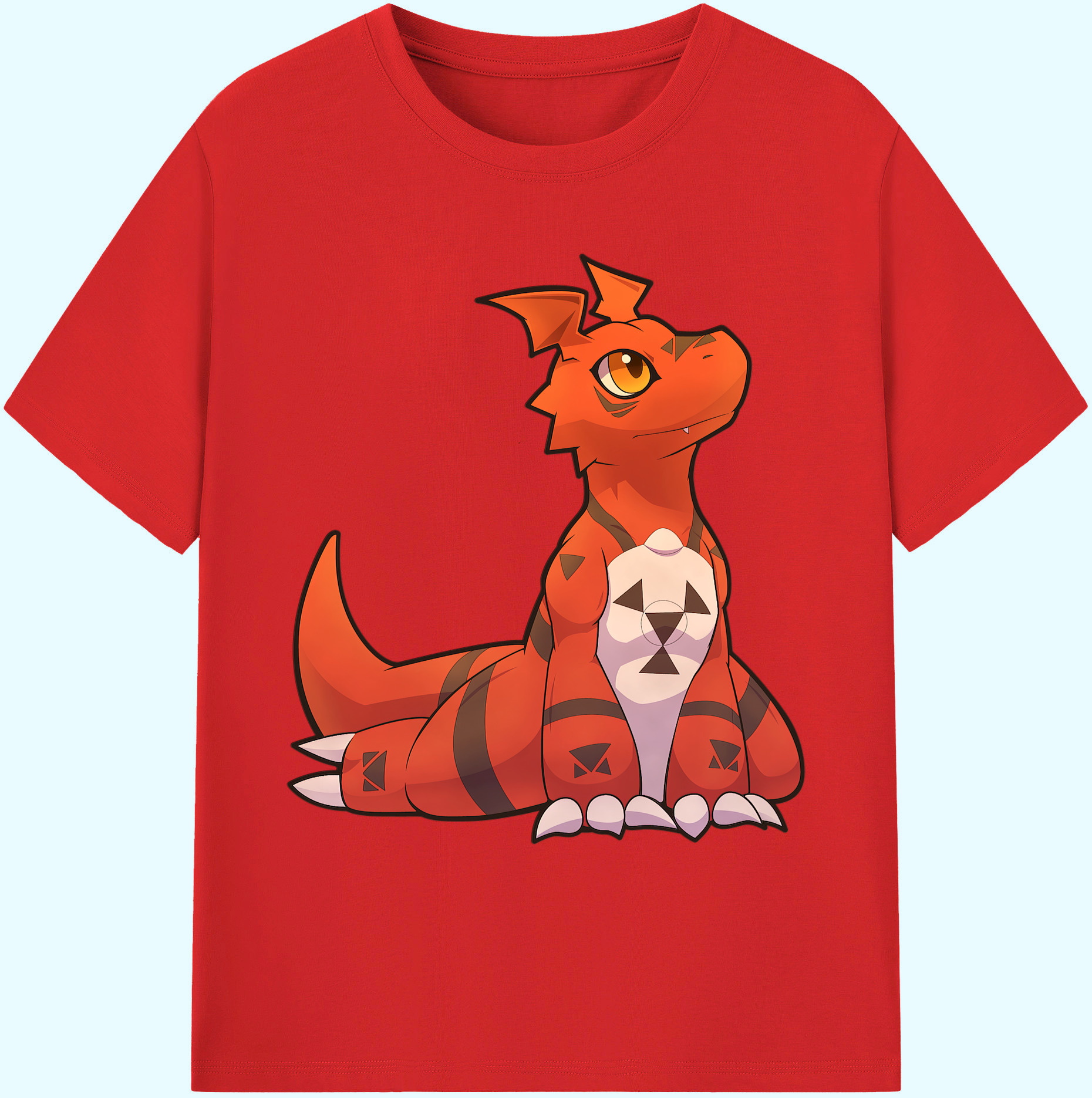 （画像用） Digimon デジタルモンスター/デジモン 綿100％ メンズ半袖Tシャツ｜肌触りやわらか＆通気性