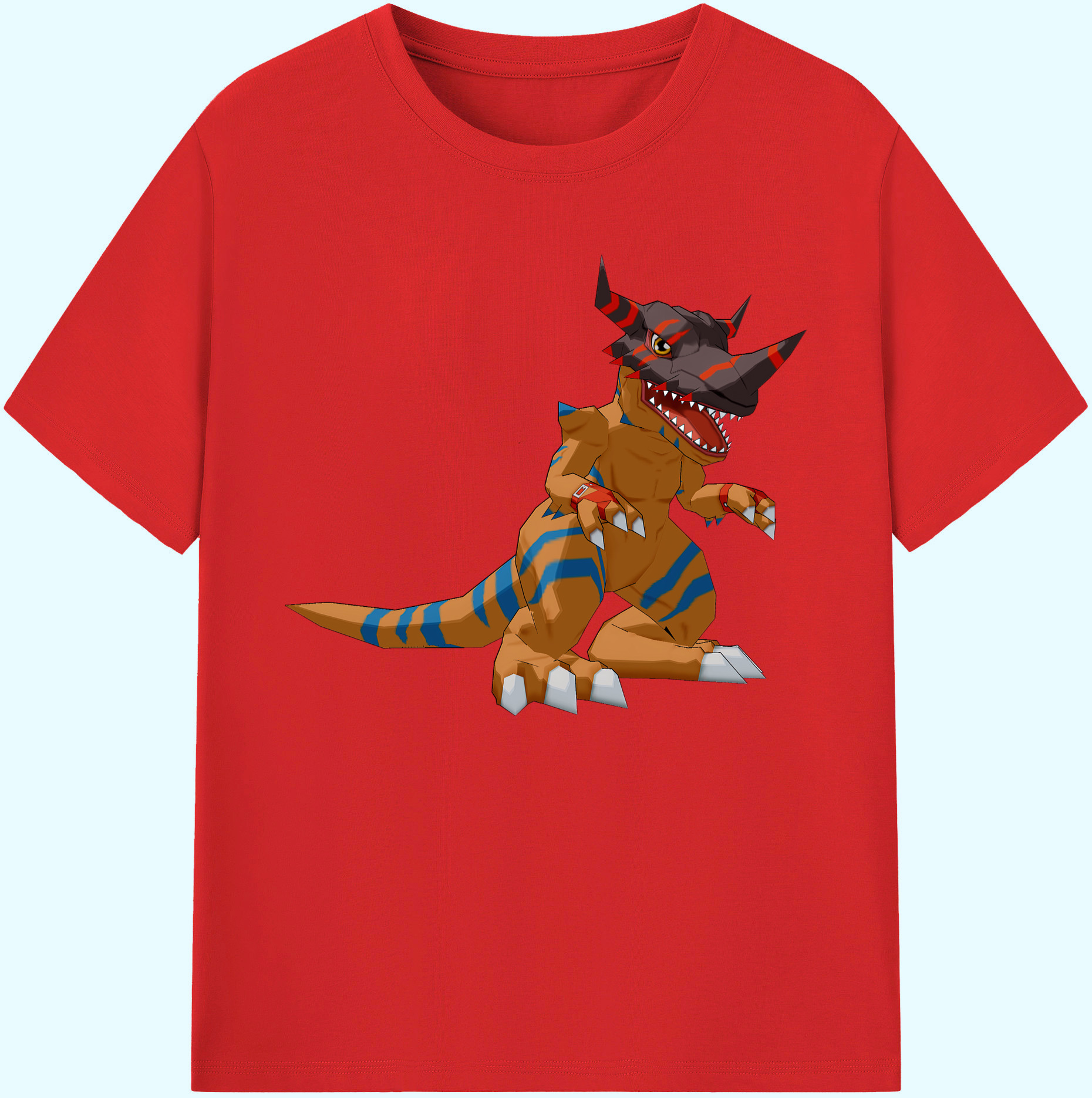 （画像用） Digimon デジタルモンスター/デジモン 綿100％ メンズ半袖Tシャツ｜肌触りやわらか＆通気性