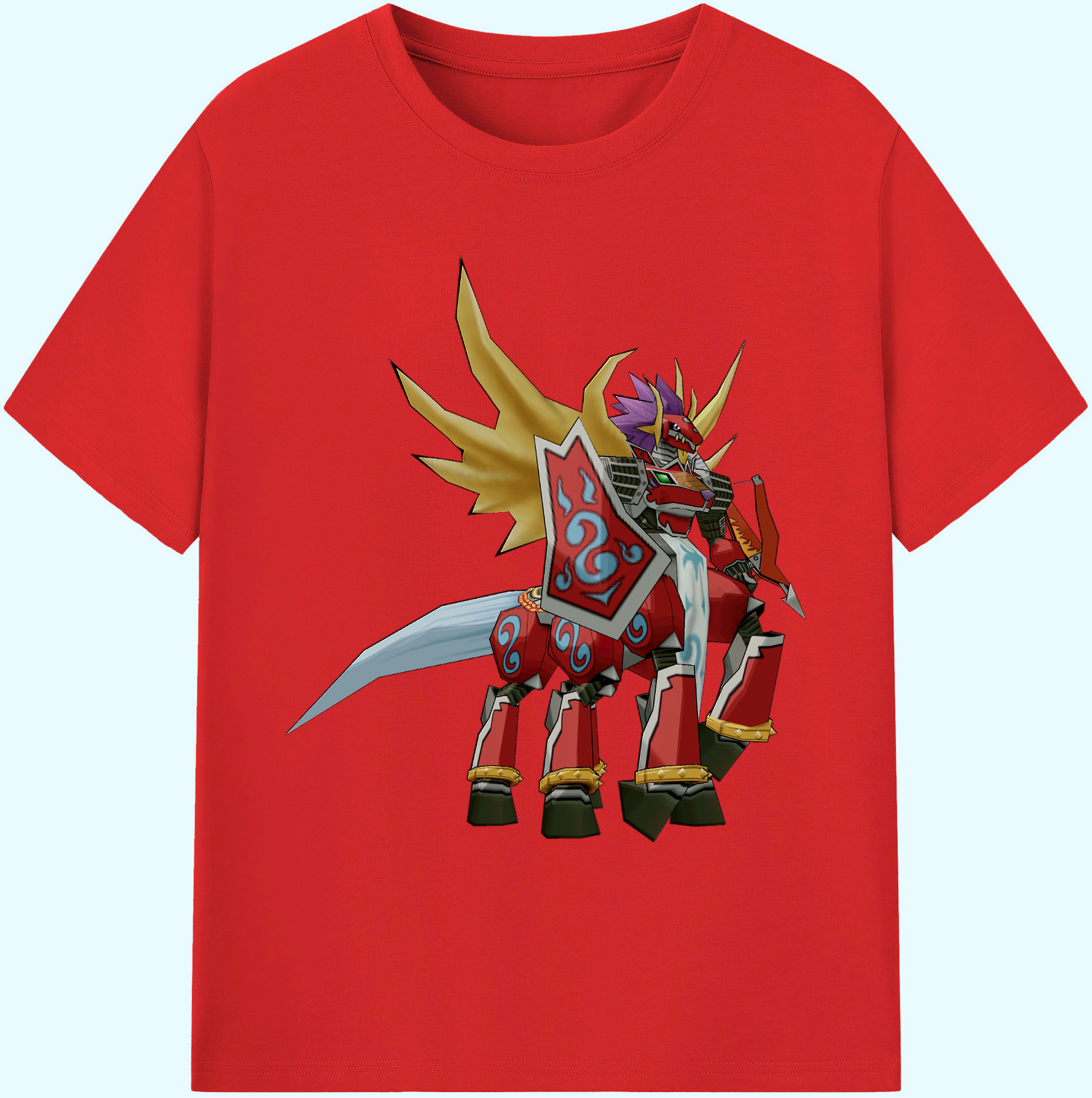 （画像用） Digimon デジタルモンスター/デジモン 綿100％ メンズ半袖Tシャツ｜肌触りやわらか＆通気性