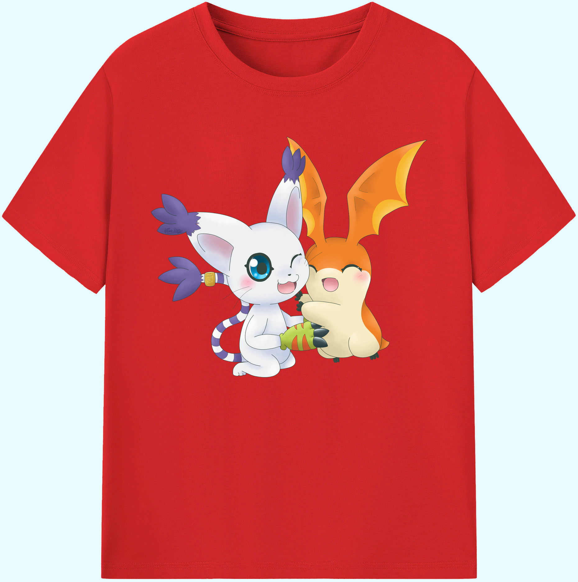 （画像用） Digimon デジタルモンスター/デジモン 綿100％ メンズ半袖Tシャツ｜肌触りやわらか＆通気性
