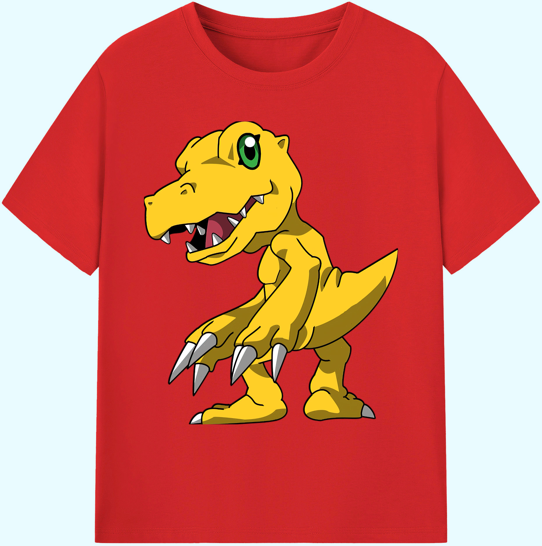（画像用） Digimon デジタルモンスター/デジモン 綿100％ メンズ半袖Tシャツ｜肌触りやわらか＆通気性