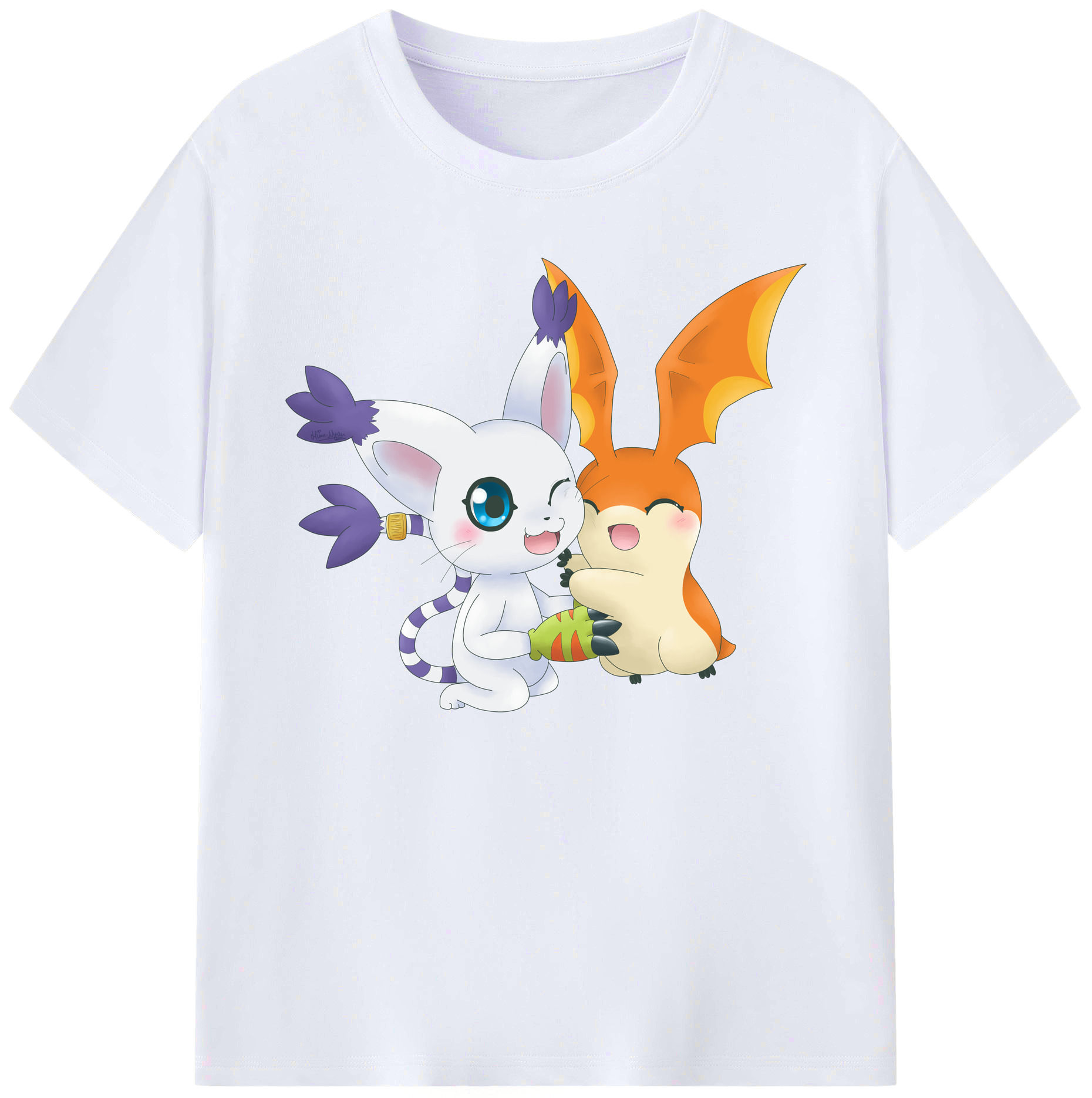 （画像用） Digimon デジタルモンスター/デジモン 綿100％ メンズ半袖Tシャツ｜肌触りやわらか＆通気性