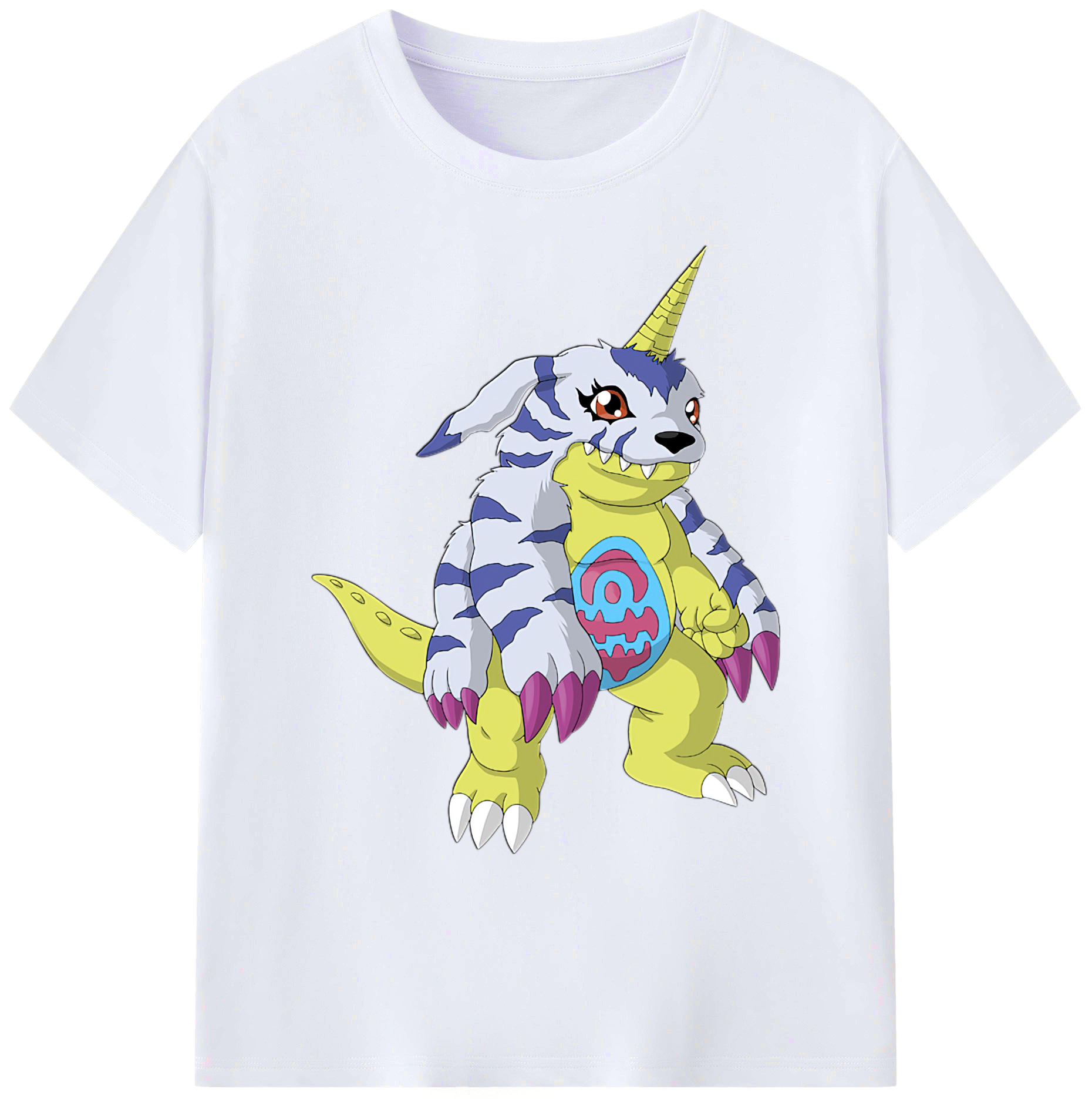 （画像用） Digimon デジタルモンスター/デジモン 綿100％ メンズ半袖Tシャツ｜肌触りやわらか＆通気性