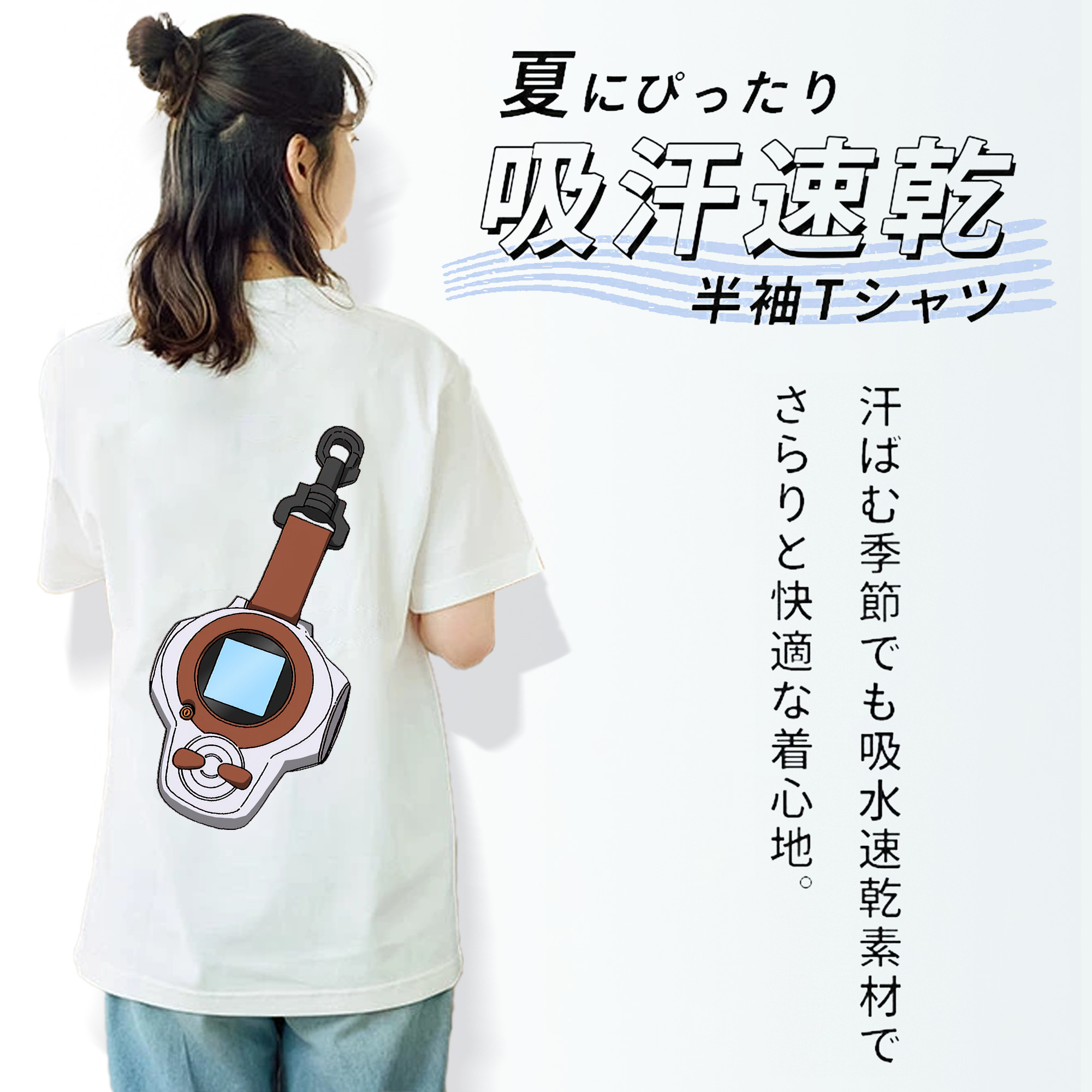 Digimon デジタルモンスター/デジモン レディース半袖Tシャツ(バックプリント)
