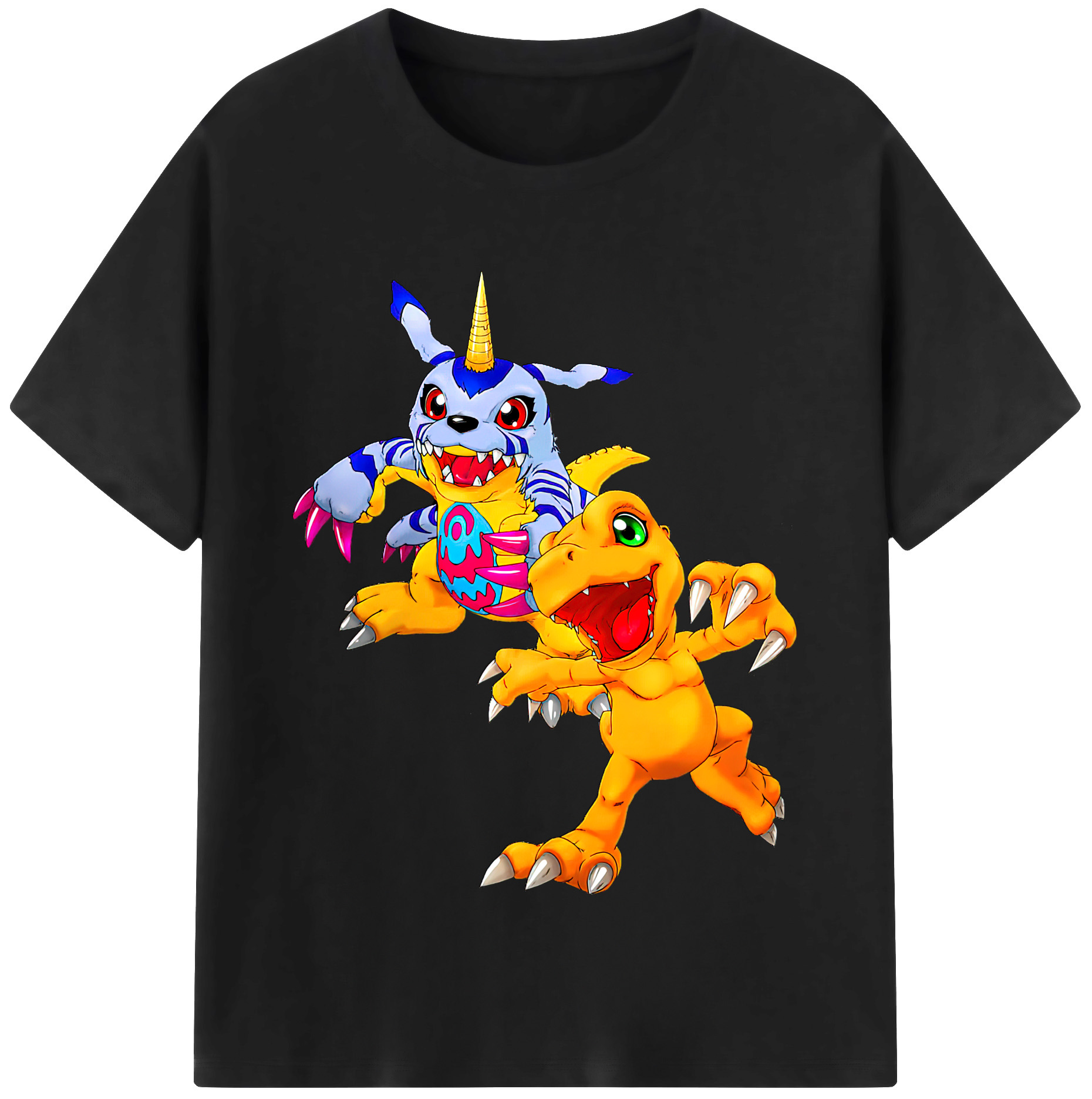 （画像用） Digimon デジタルモンスター/デジモン レディースカジュアルプリントTシャツ（綿100％）