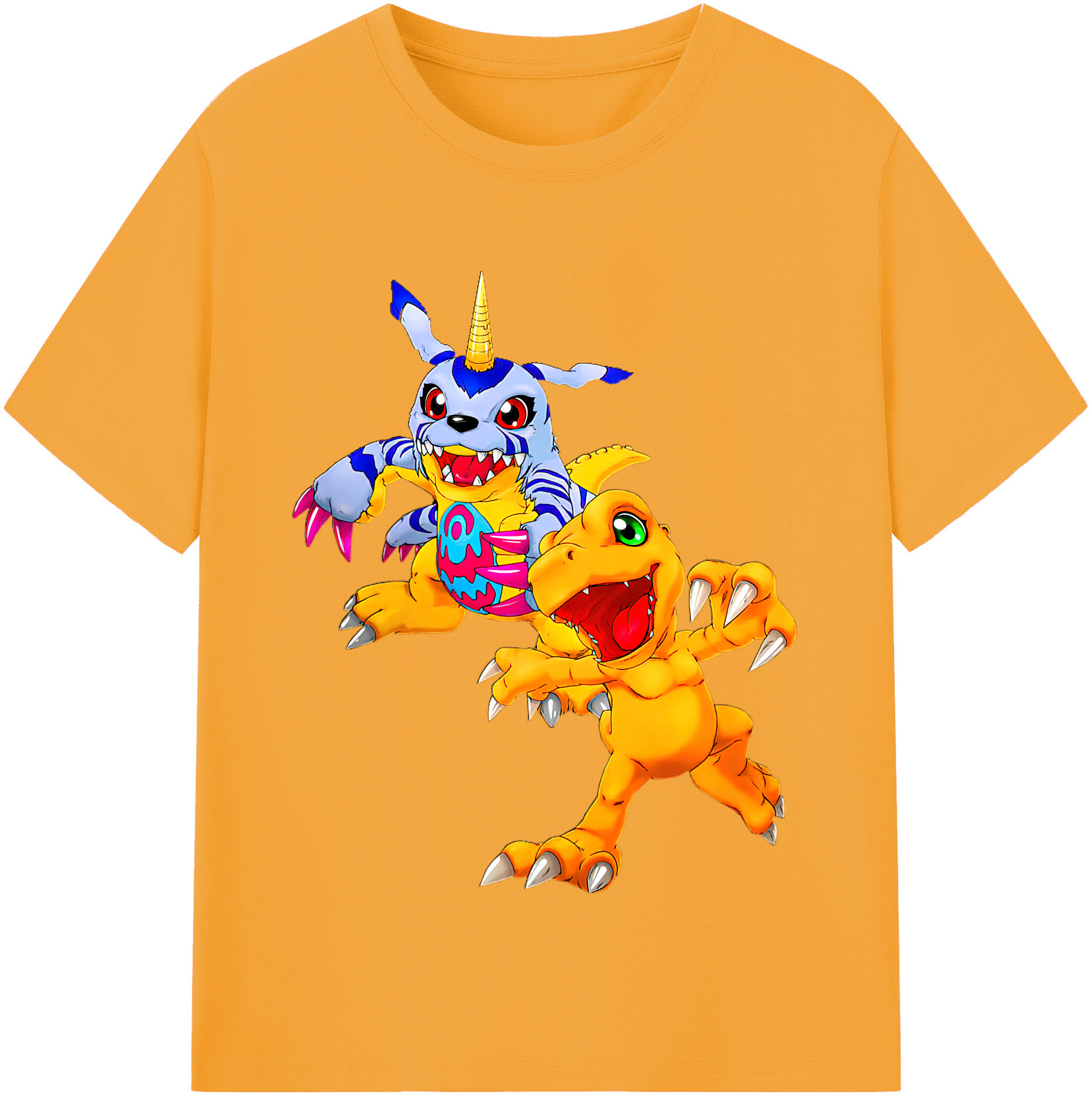 （画像用） Digimon デジタルモンスター/デジモン レディースカジュアルプリントTシャツ（綿100％）