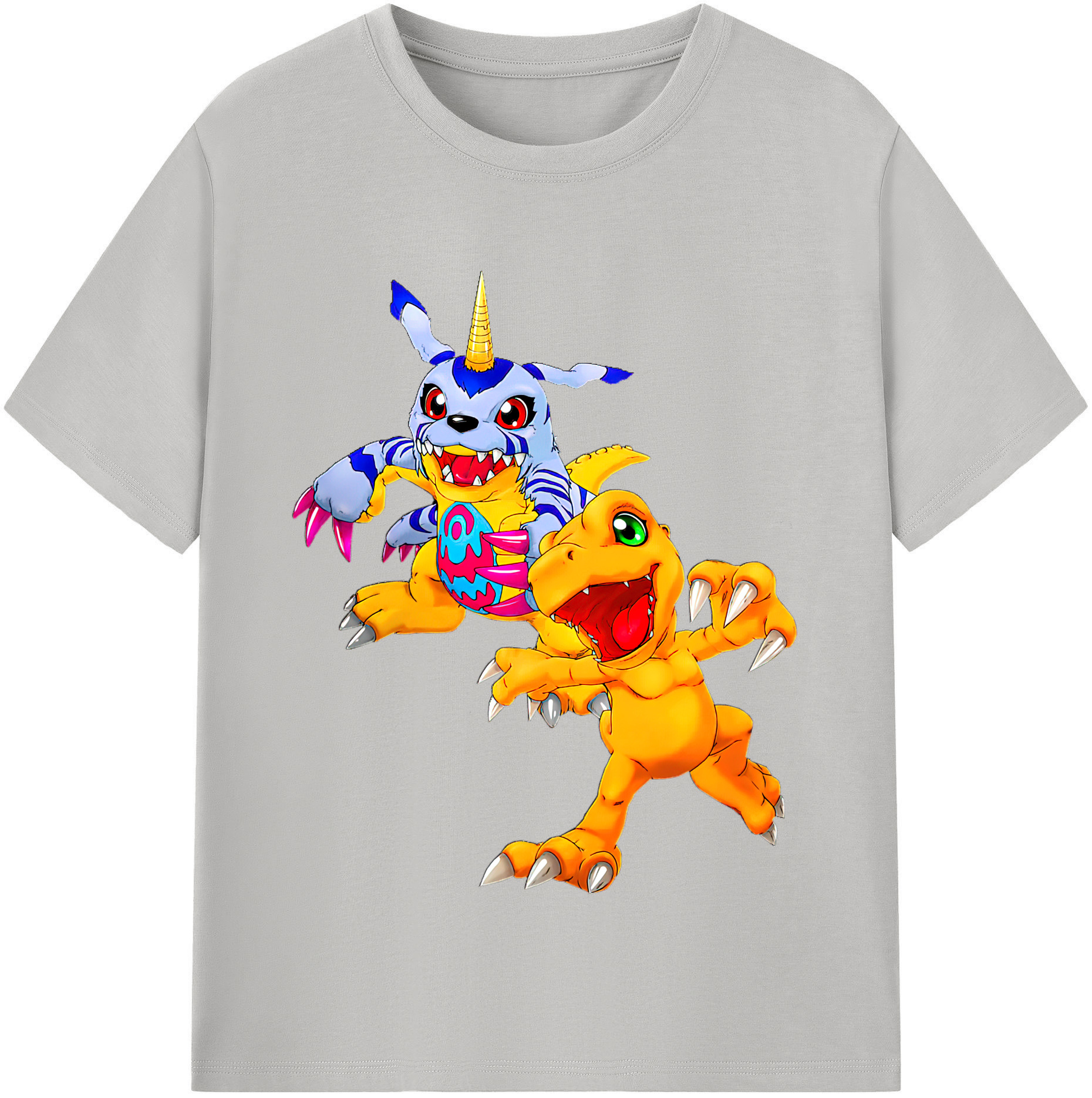 （画像用） Digimon デジタルモンスター/デジモン レディースカジュアルプリントTシャツ（綿100％）
