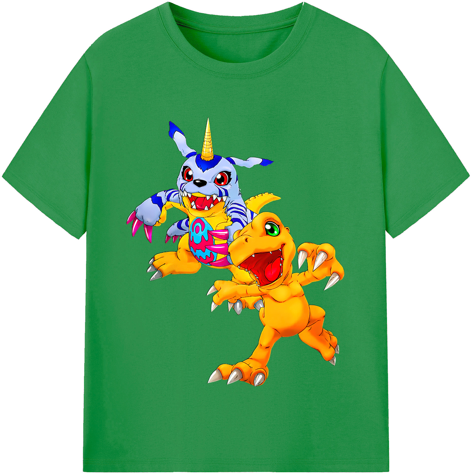 （画像用） Digimon デジタルモンスター/デジモン レディースカジュアルプリントTシャツ（綿100％）