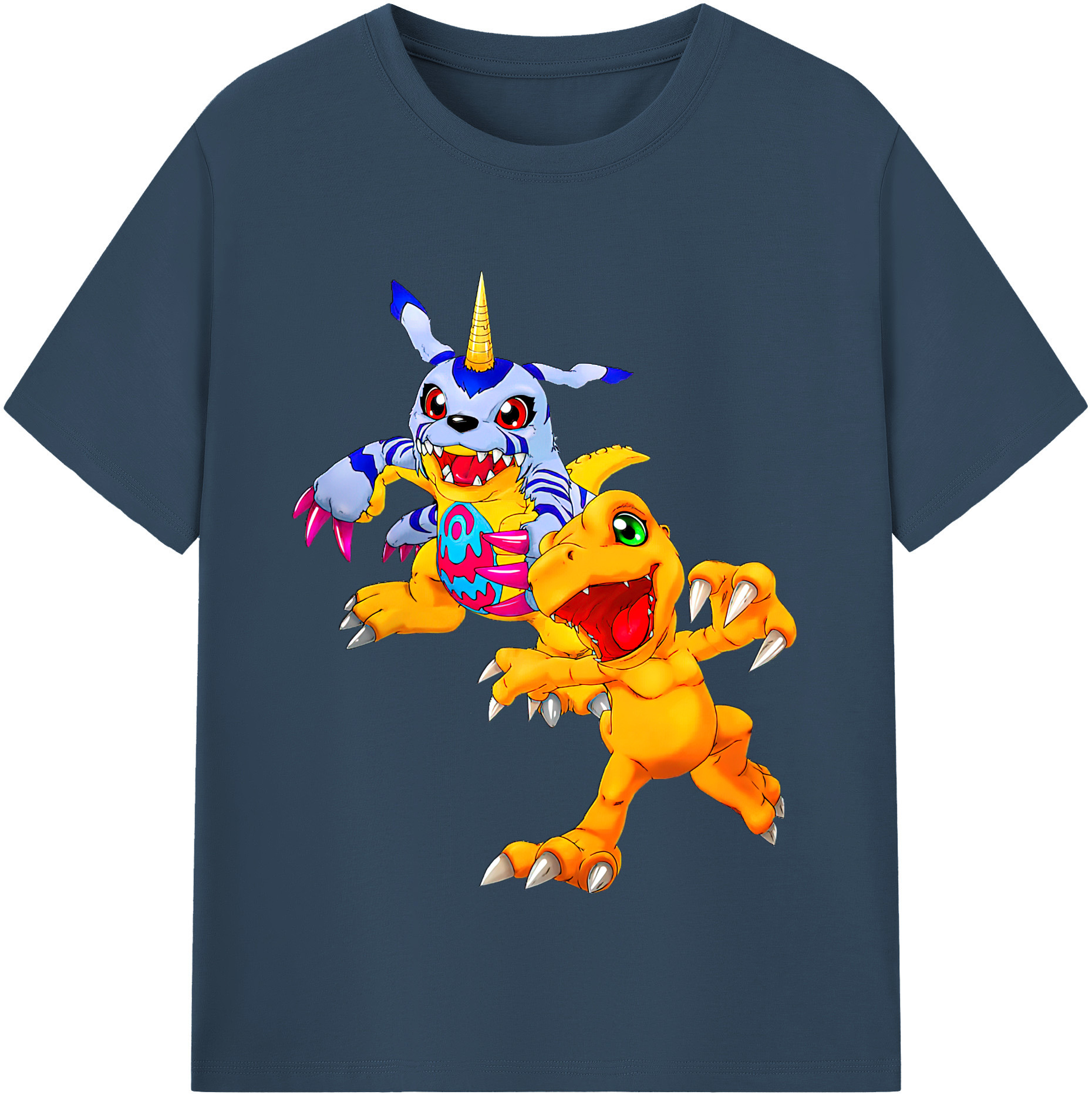 （画像用） Digimon デジタルモンスター/デジモン レディースカジュアルプリントTシャツ（綿100％）