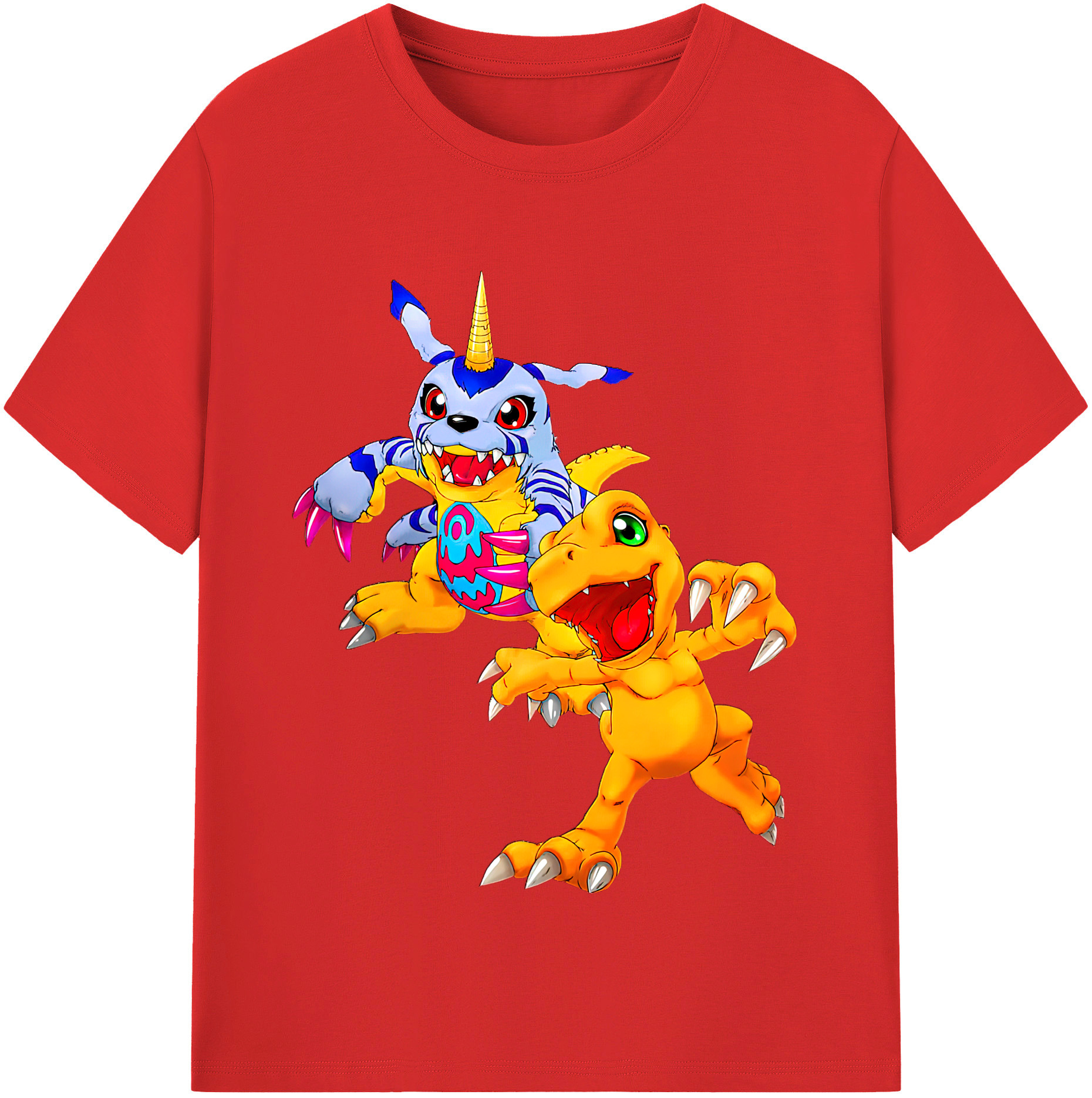 （画像用） Digimon デジタルモンスター/デジモン レディースカジュアルプリントTシャツ（綿100％）