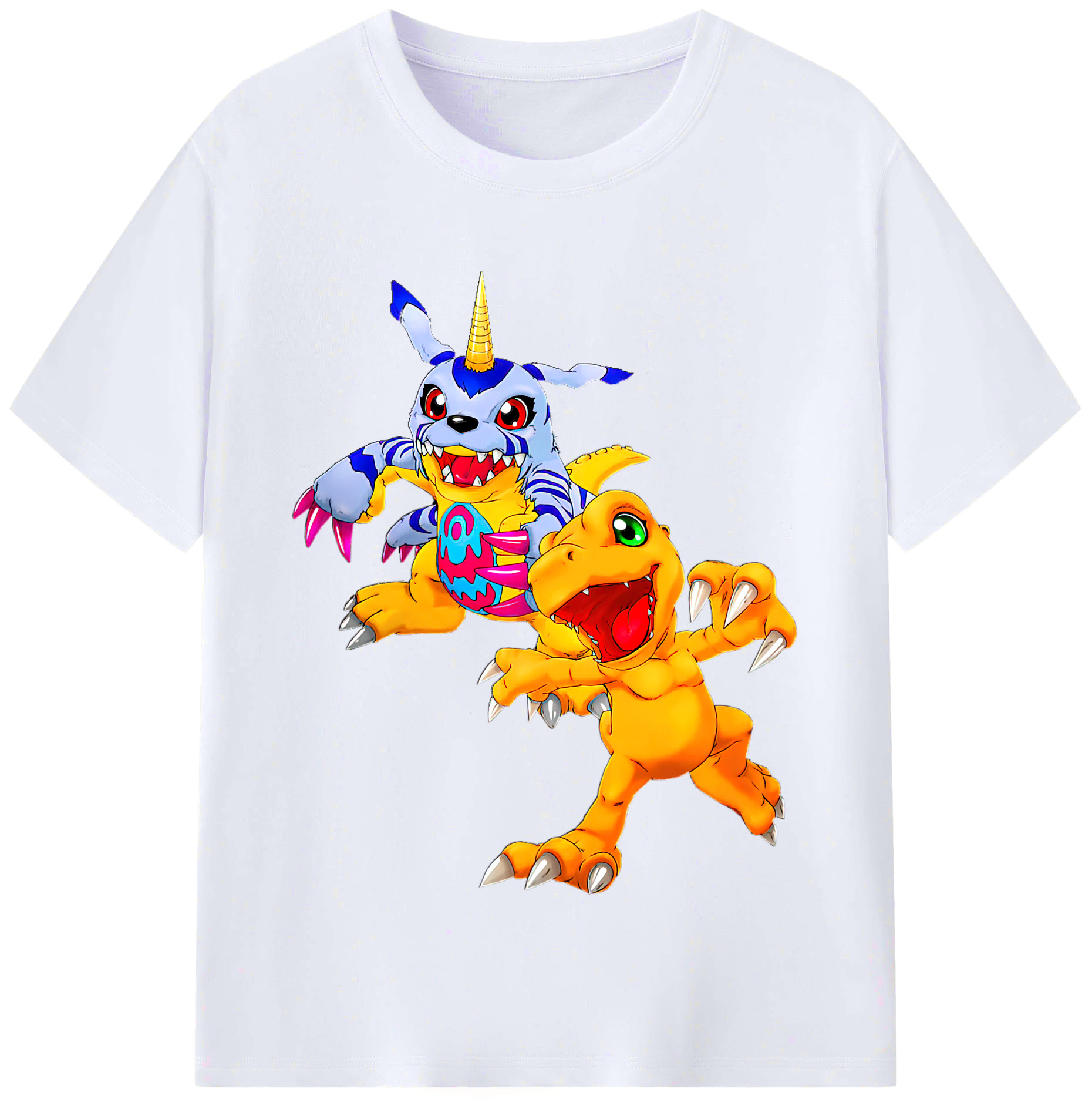 （画像用） Digimon デジタルモンスター/デジモン レディースカジュアルプリントTシャツ（綿100％）