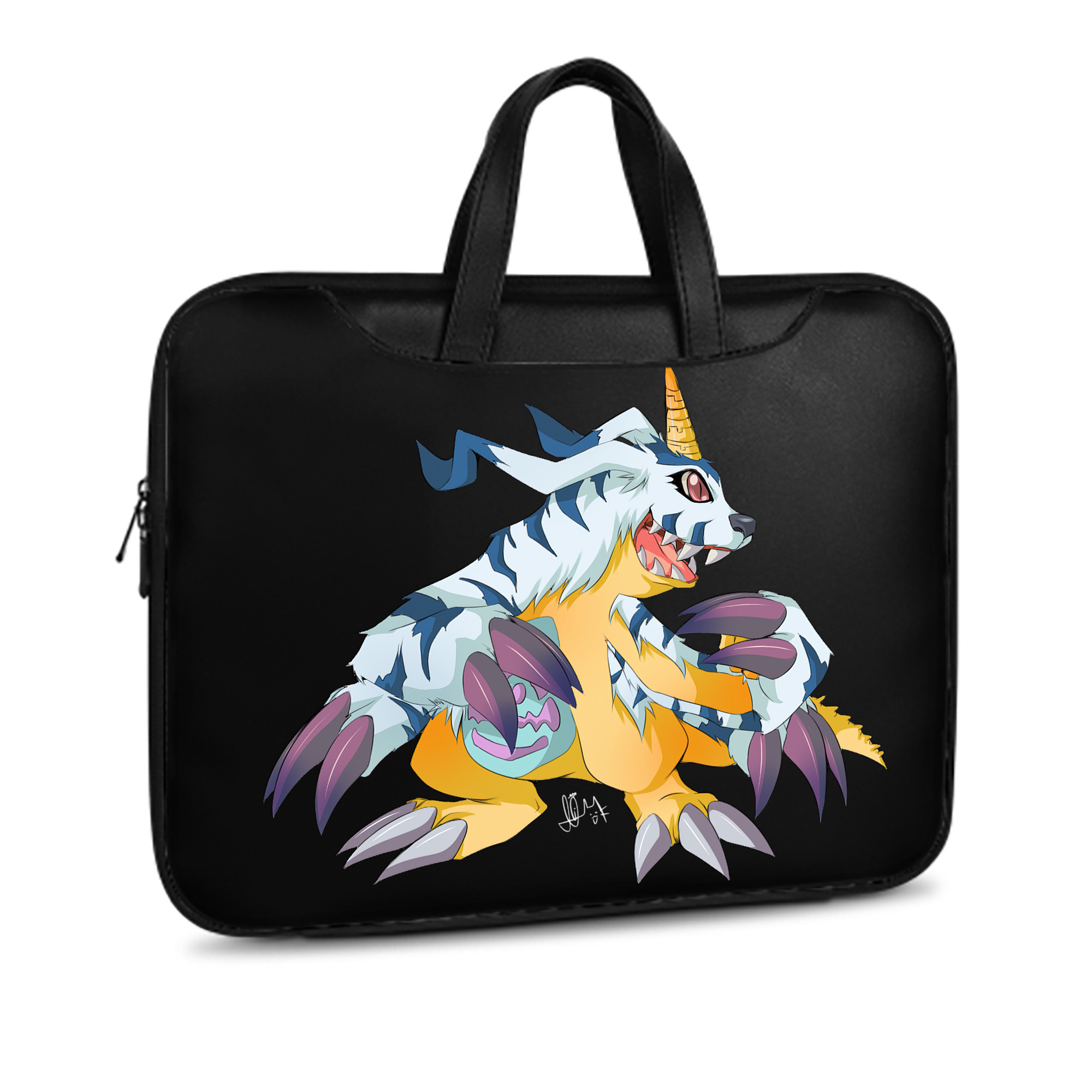 （画像用） Digimon デジタルモンスター/デジモン レザーラップトップバッグ　ノートパソコンケース