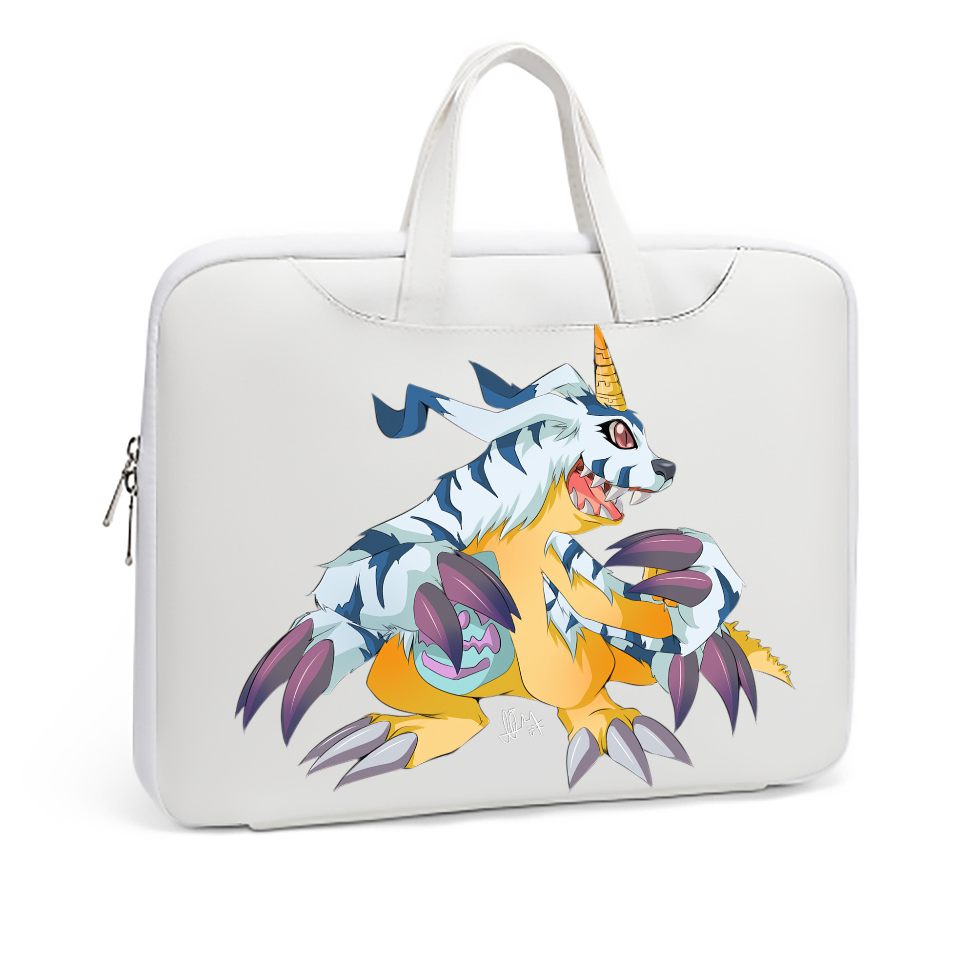 （画像用） Digimon デジタルモンスター/デジモン レザーラップトップバッグ　ノートパソコンケース