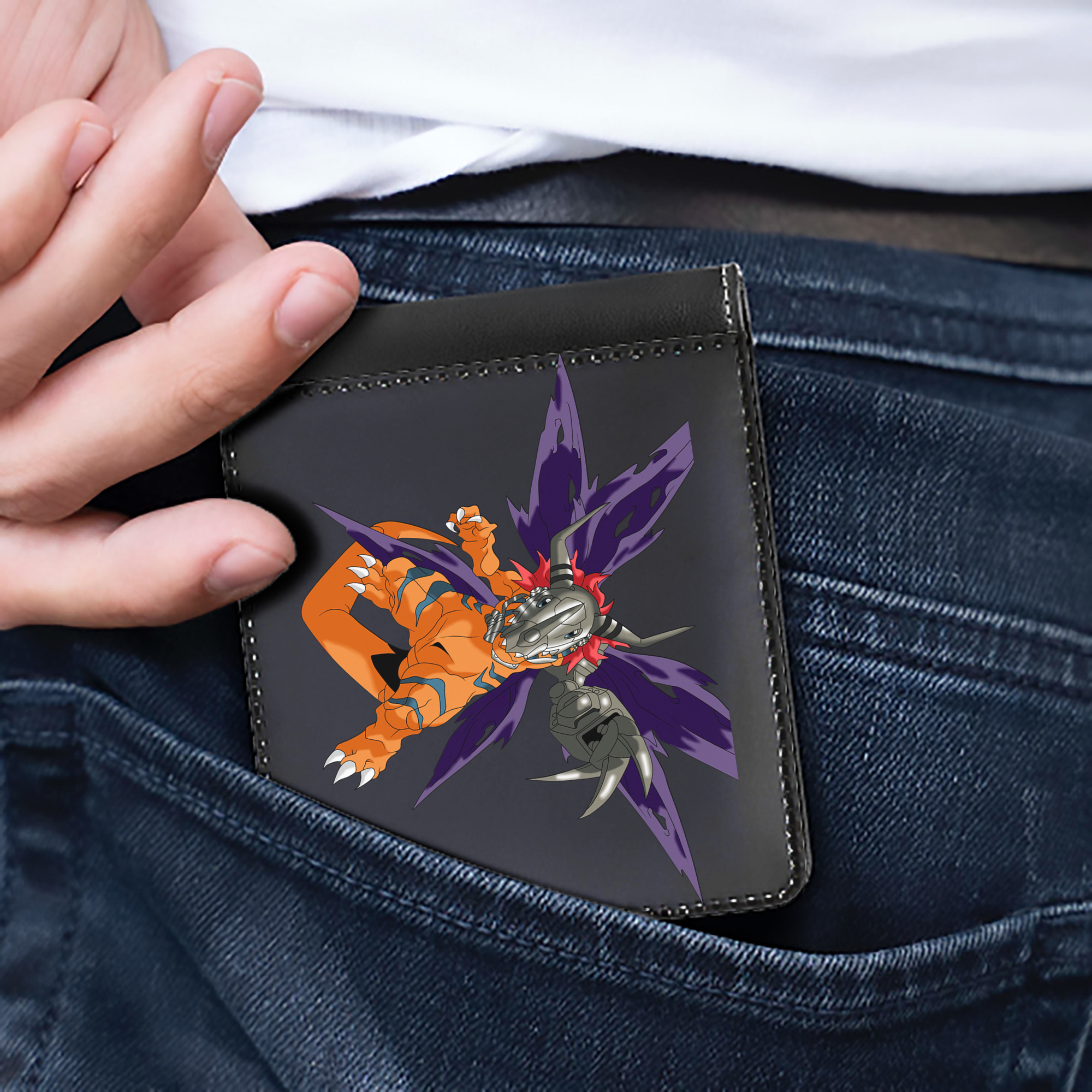 （画像用） Digimon デジタルモンスター/デジモン 二つ折り革財布