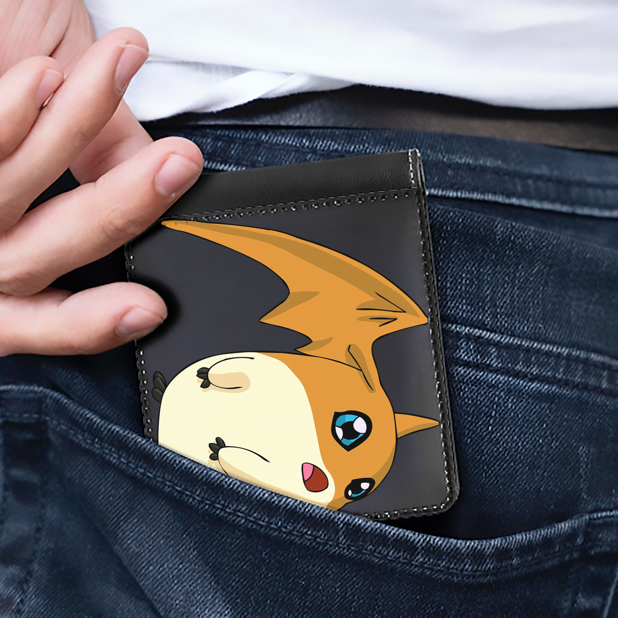 （画像用） Digimon デジタルモンスター/デジモン 二つ折り革財布