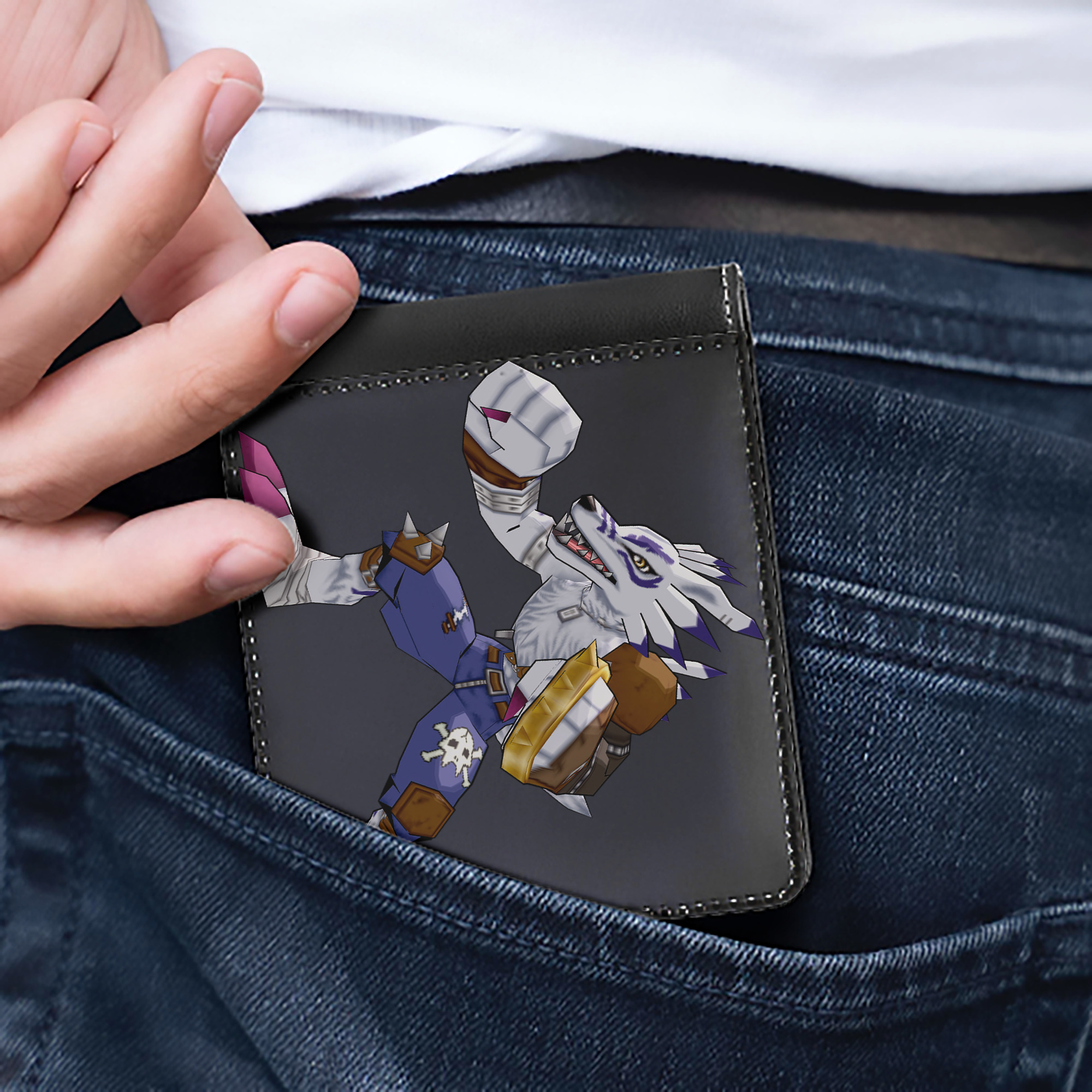 （画像用） Digimon デジタルモンスター/デジモン 二つ折り革財布