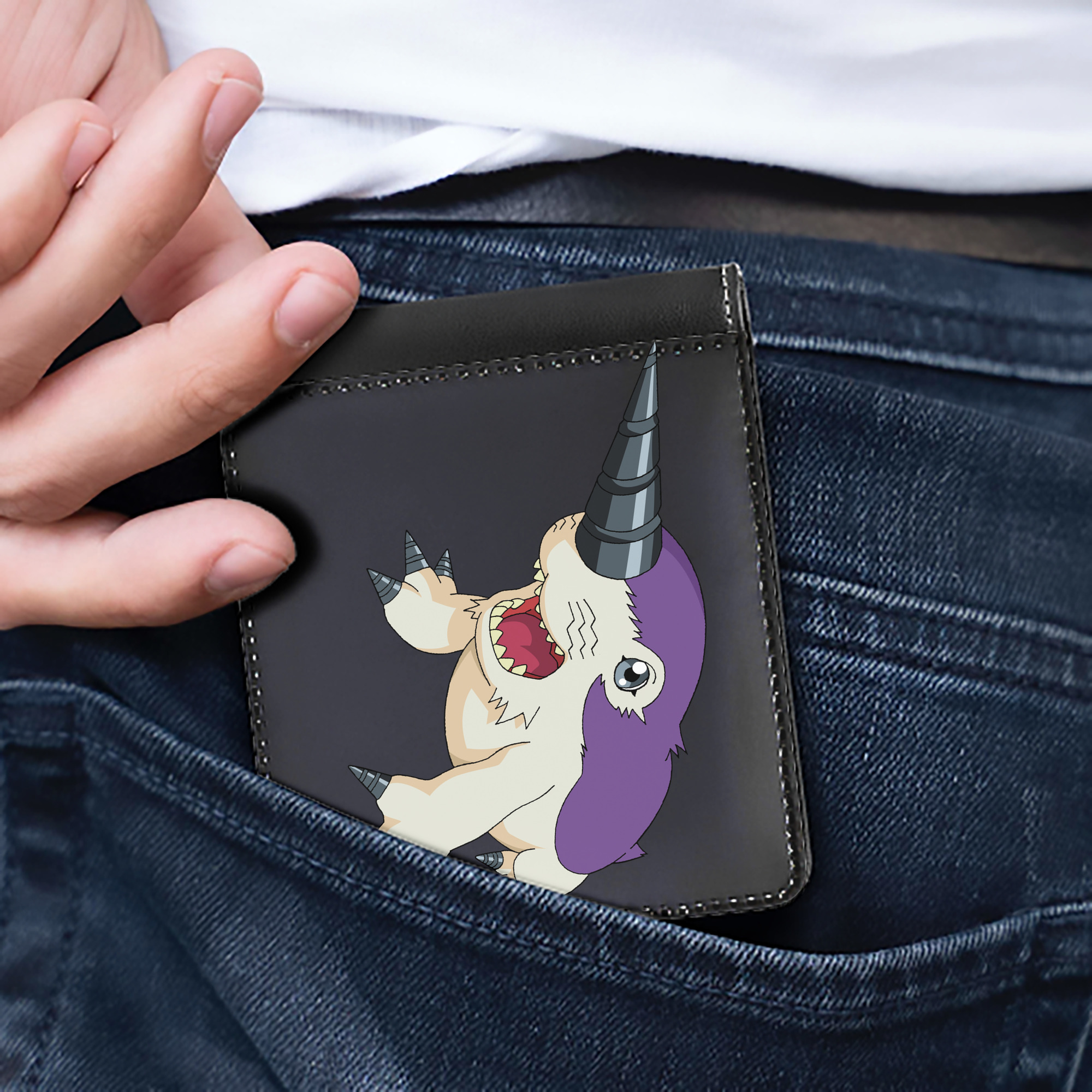 （画像用） Digimon デジタルモンスター/デジモン 二つ折り革財布