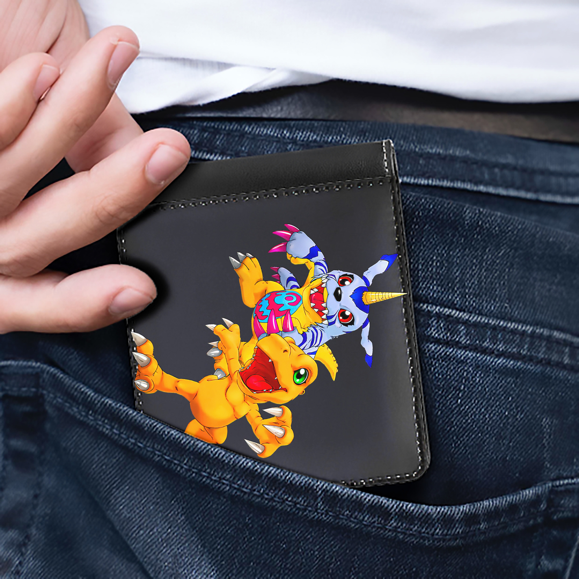（画像用） Digimon デジタルモンスター/デジモン 二つ折り革財布