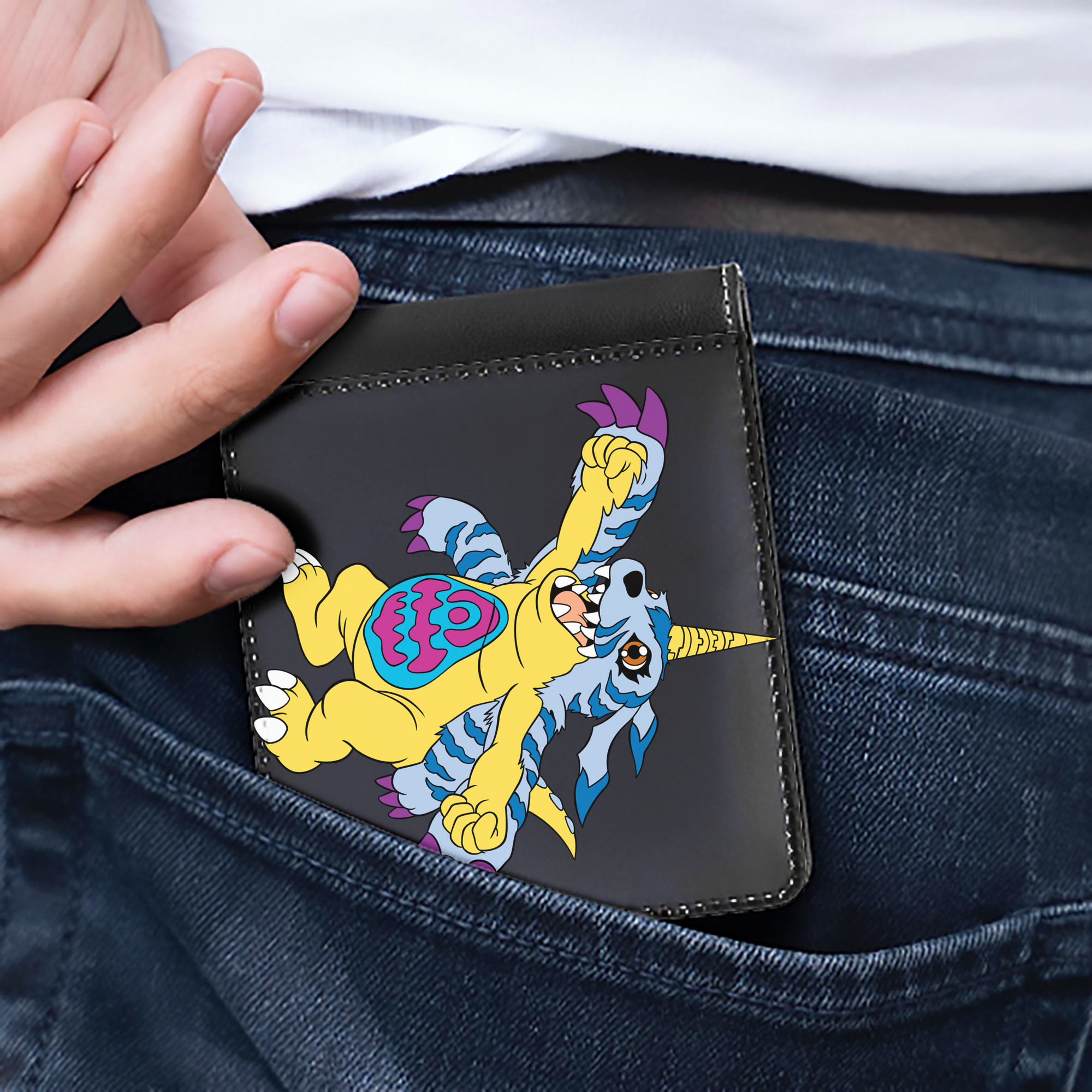 （画像用） Digimon デジタルモンスター/デジモン 二つ折り革財布