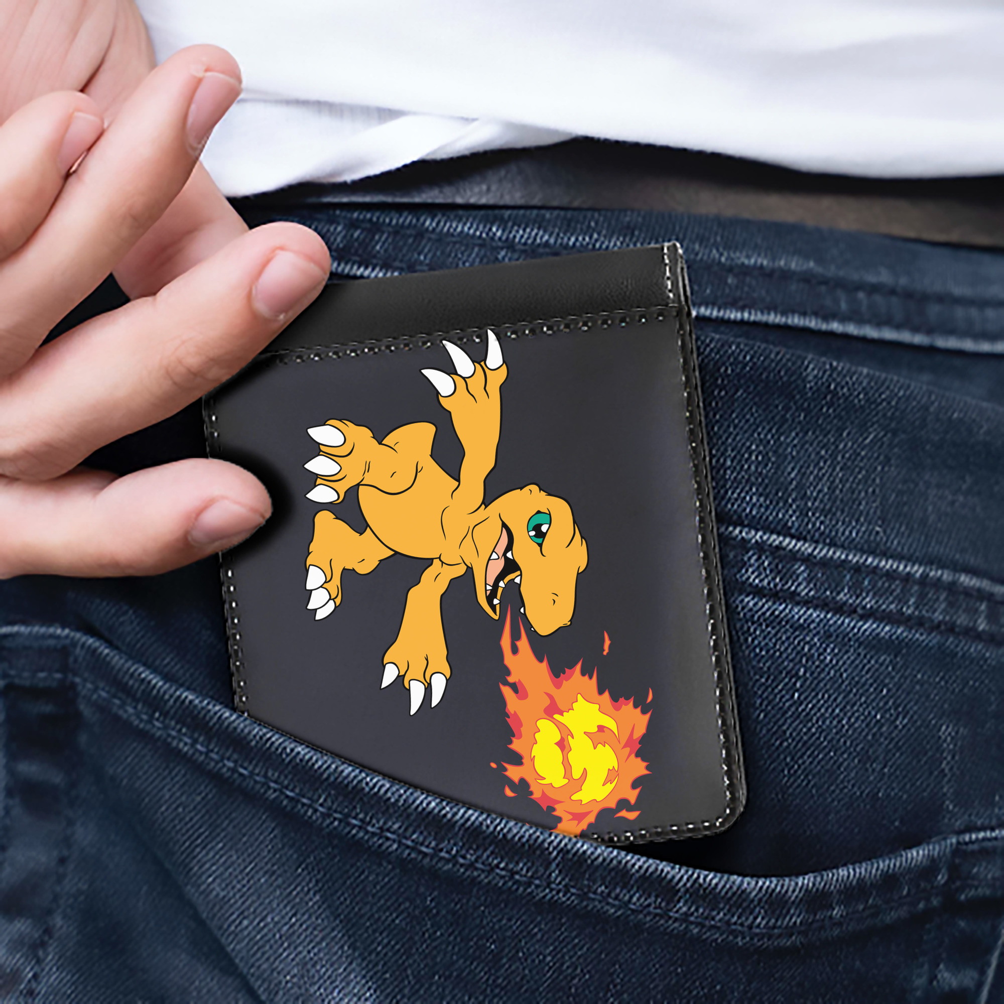 （画像用） Digimon デジタルモンスター/デジモン 二つ折り革財布