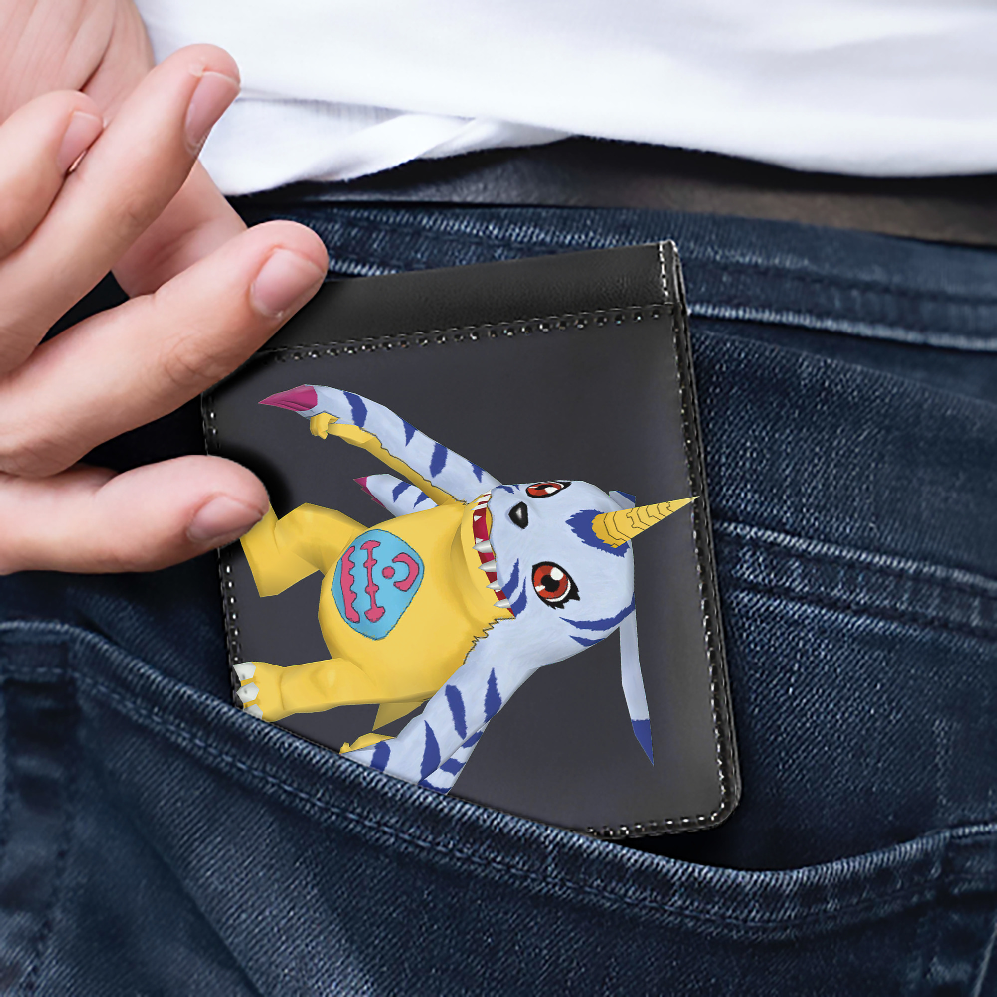 （画像用） Digimon デジタルモンスター/デジモン 二つ折り革財布