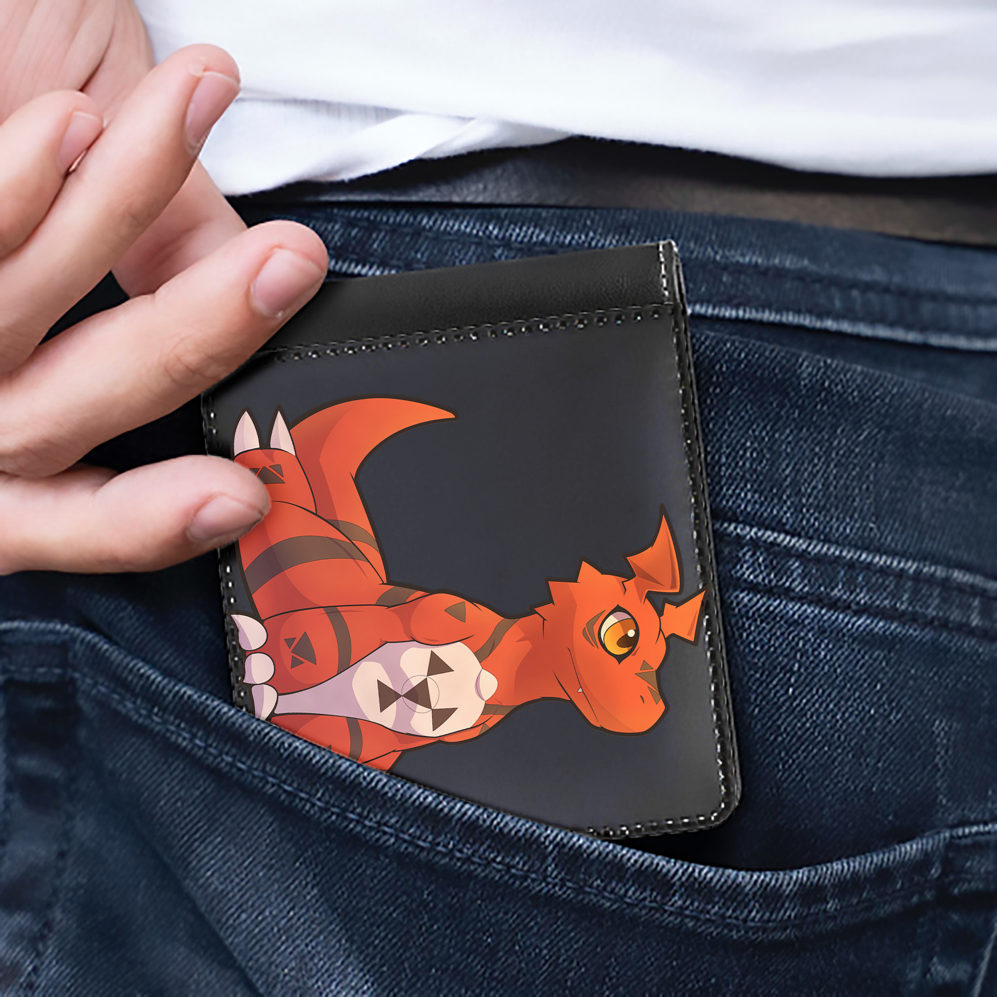 （画像用） Digimon デジタルモンスター/デジモン 二つ折り革財布