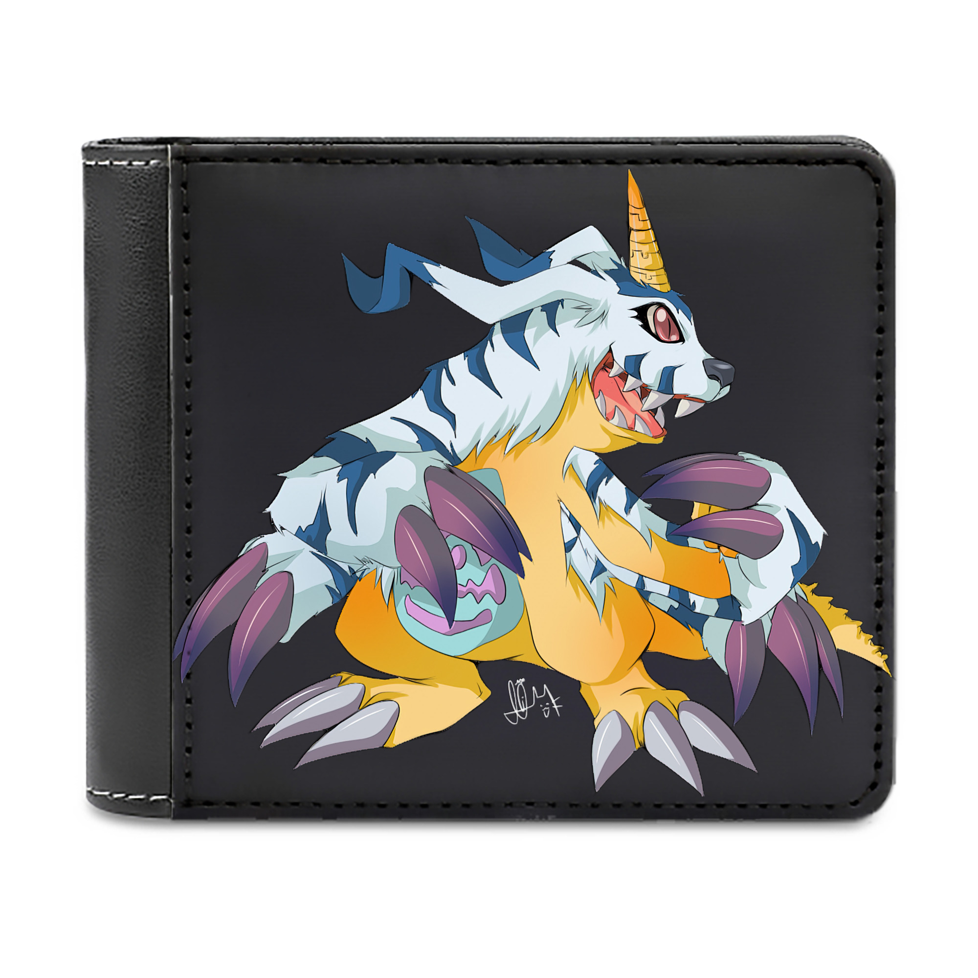 （画像用） Digimon デジタルモンスター/デジモン 二つ折り革財布
