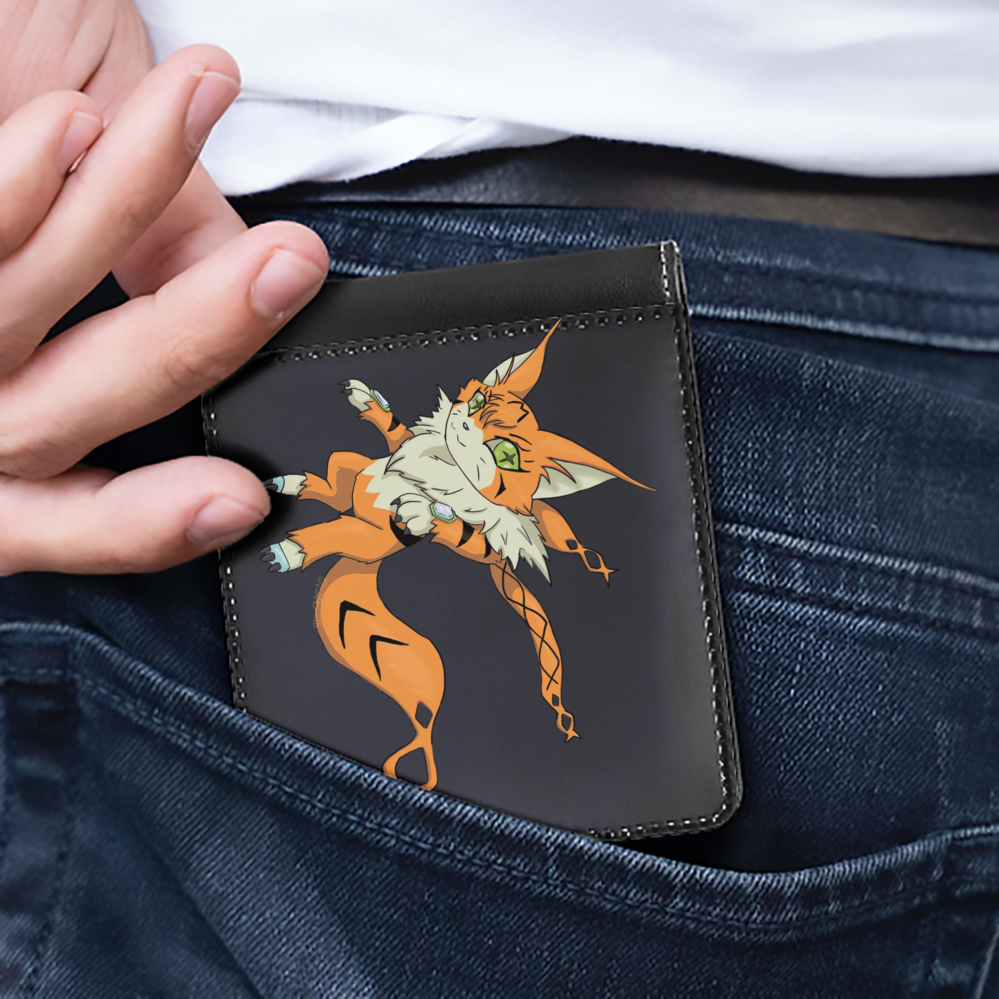 （画像用） Digimon デジタルモンスター/デジモン 二つ折り革財布