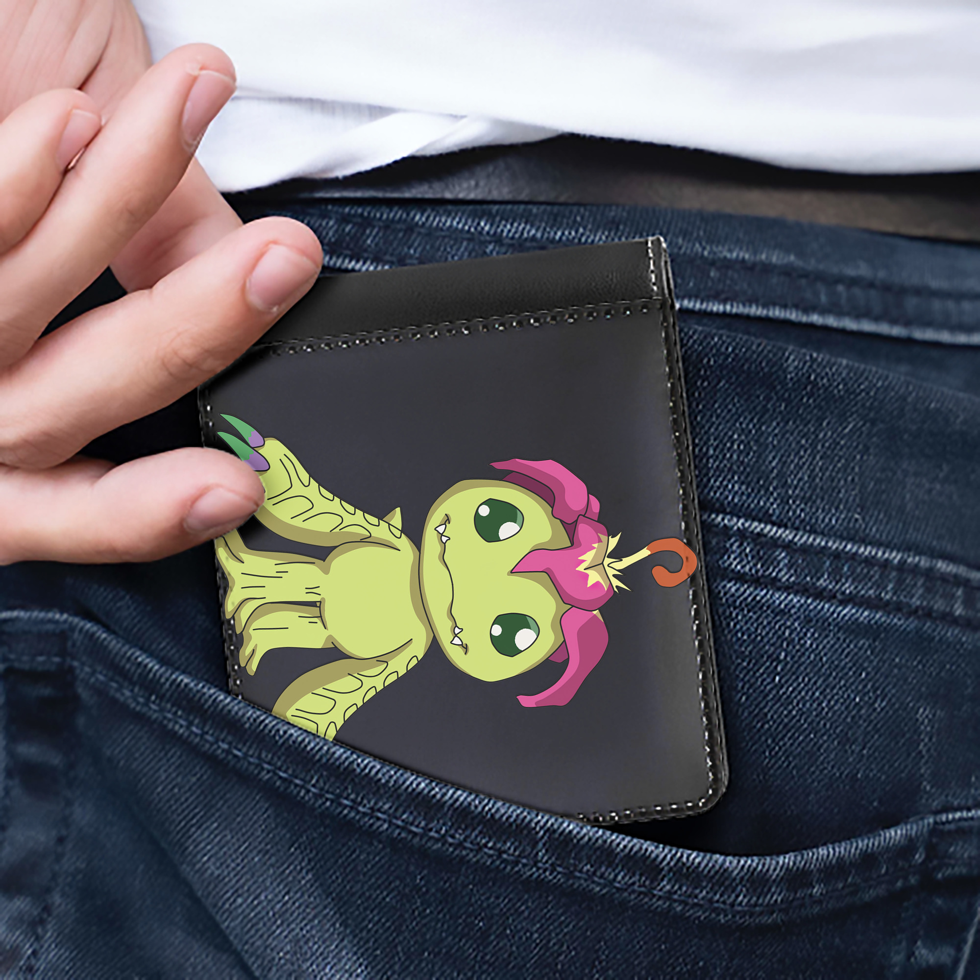 （画像用） Digimon デジタルモンスター/デジモン 二つ折り革財布